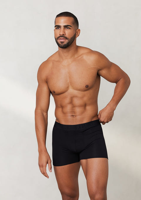 Men's Luxe Boxers (3 Pack) - Black – Lounge Underwear