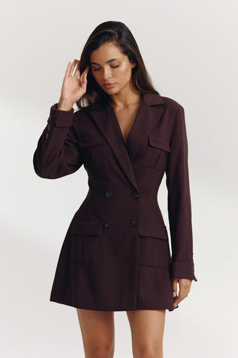 Blazer Dress - Chocolate