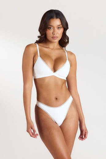 Comfort Triangle Bralette - White