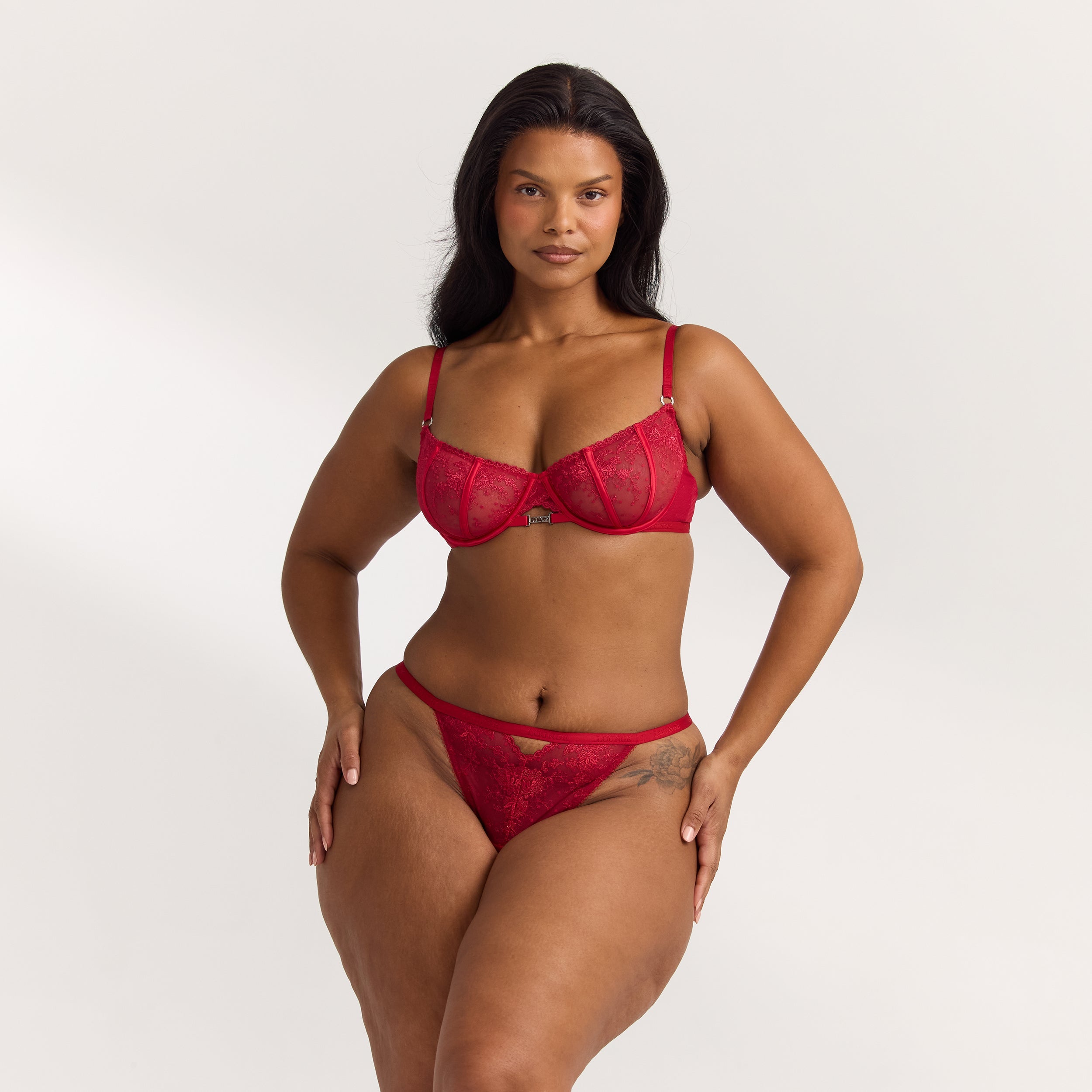 Flirt Balcony Bra  - Maroon