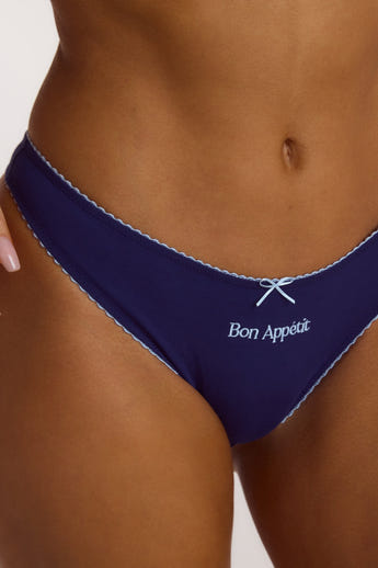 Slogan Thongs (3-Pack) - Navy alternate