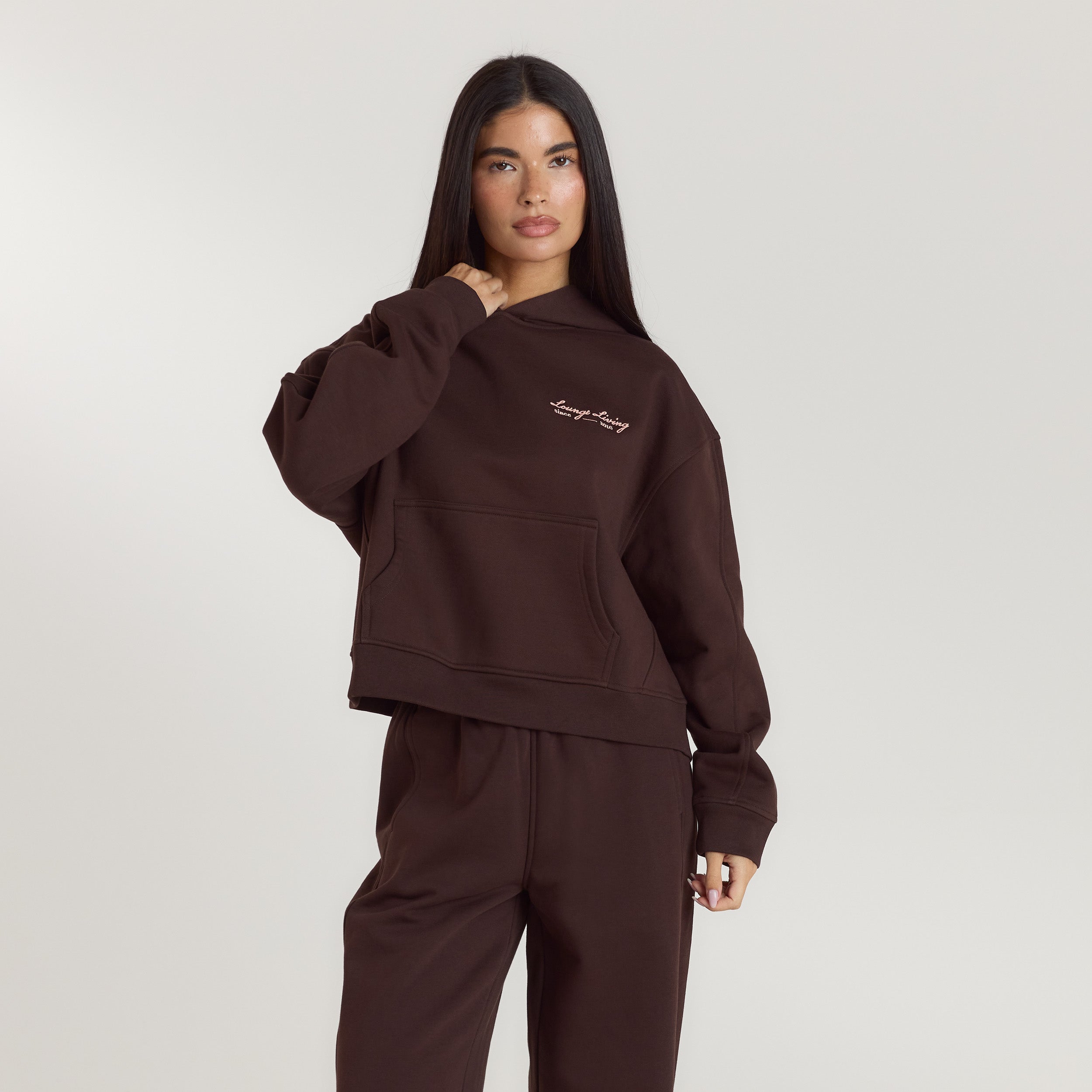 Lounge Living Hoodie - Chocolate