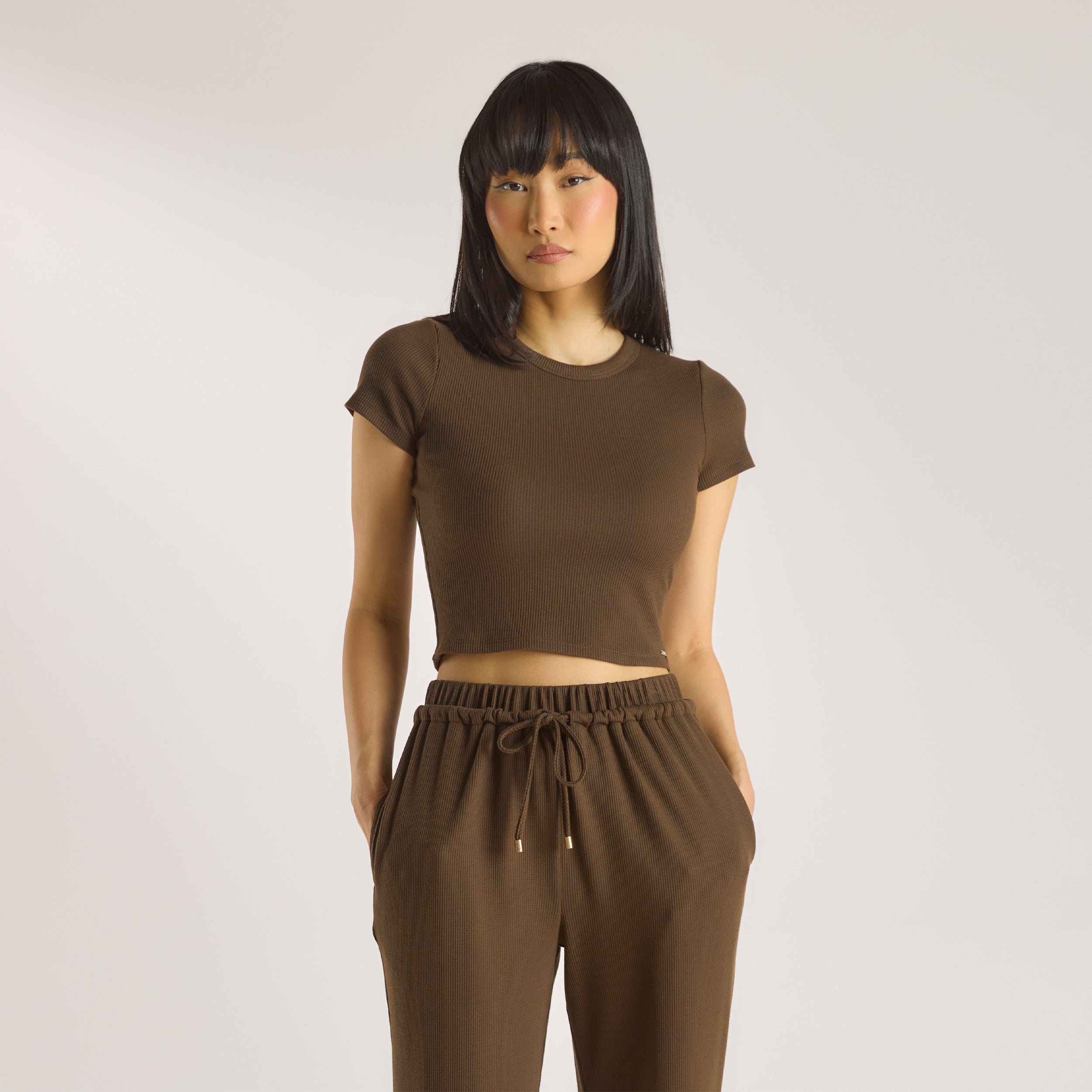 Waffle Baby Tee - Chocolate