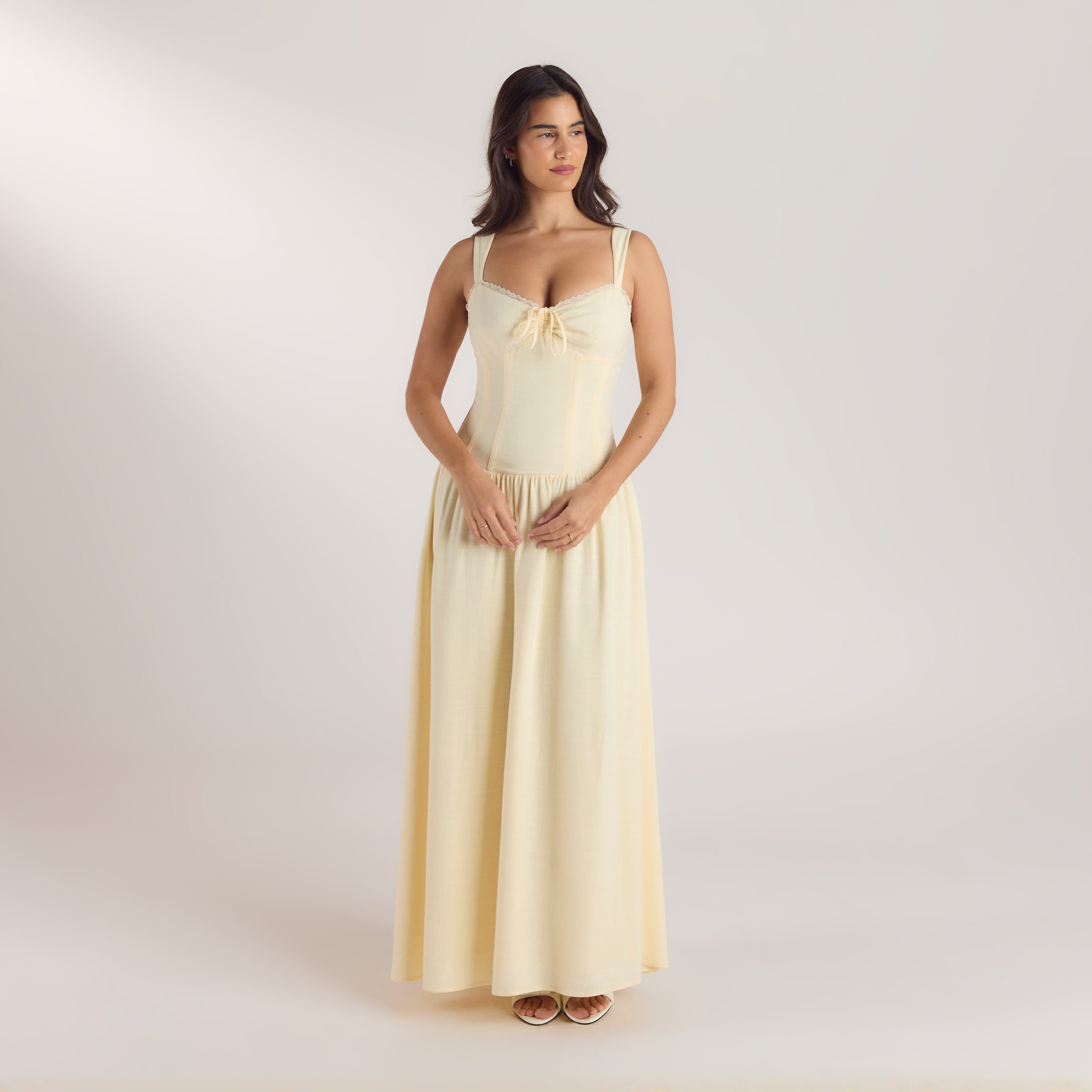Drop-Waist Maxi Dress | Drop-Waist Maxi Dress - Lemon