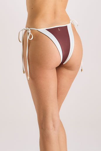 Monaco Tie Side Brazilian Bikini Briefs - Plum