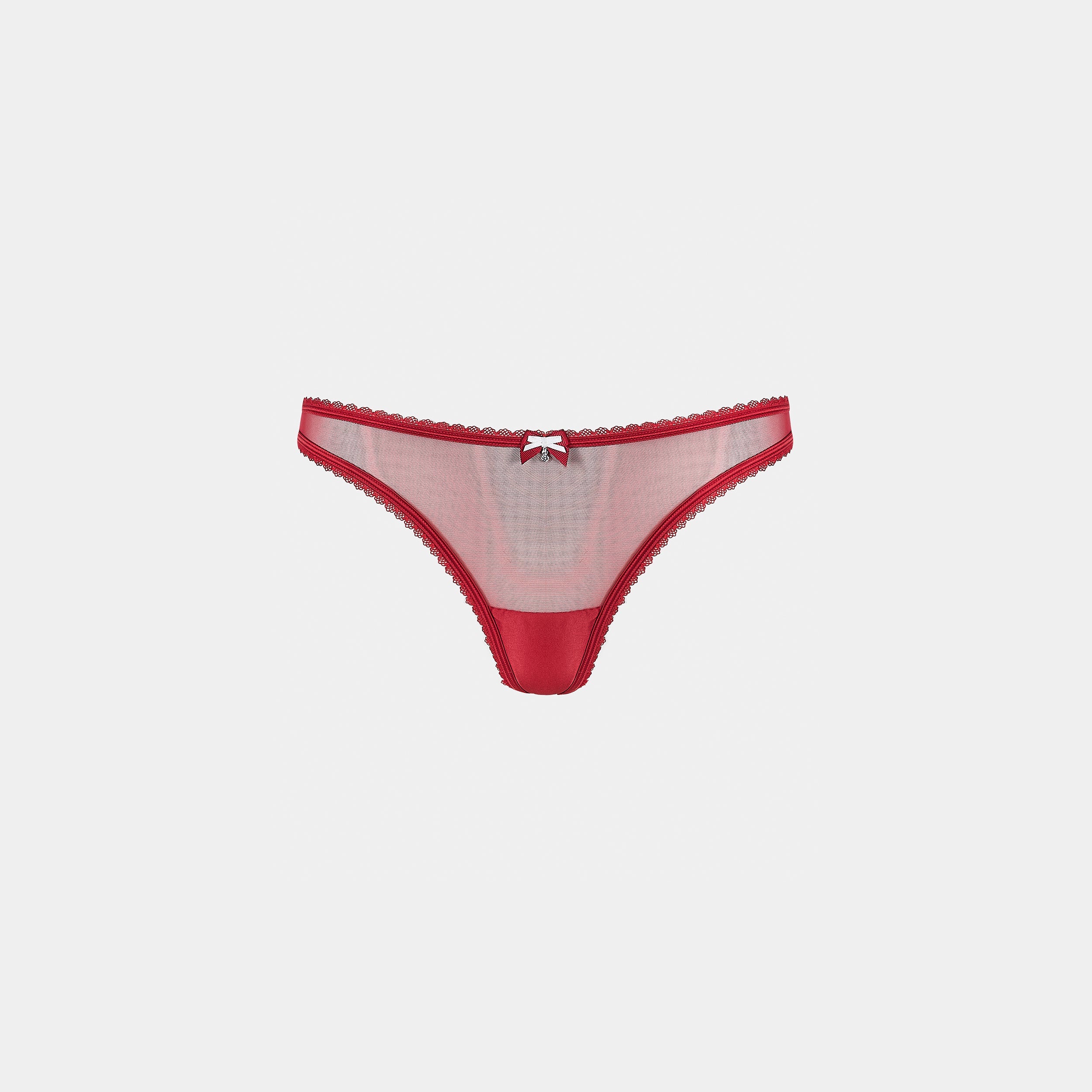 Satin Bow G-String | Satin Bow G-String - Red
