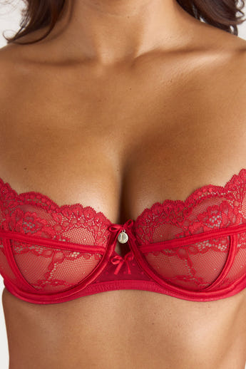 Adelyn Balcony Bra - Strawberry Jam