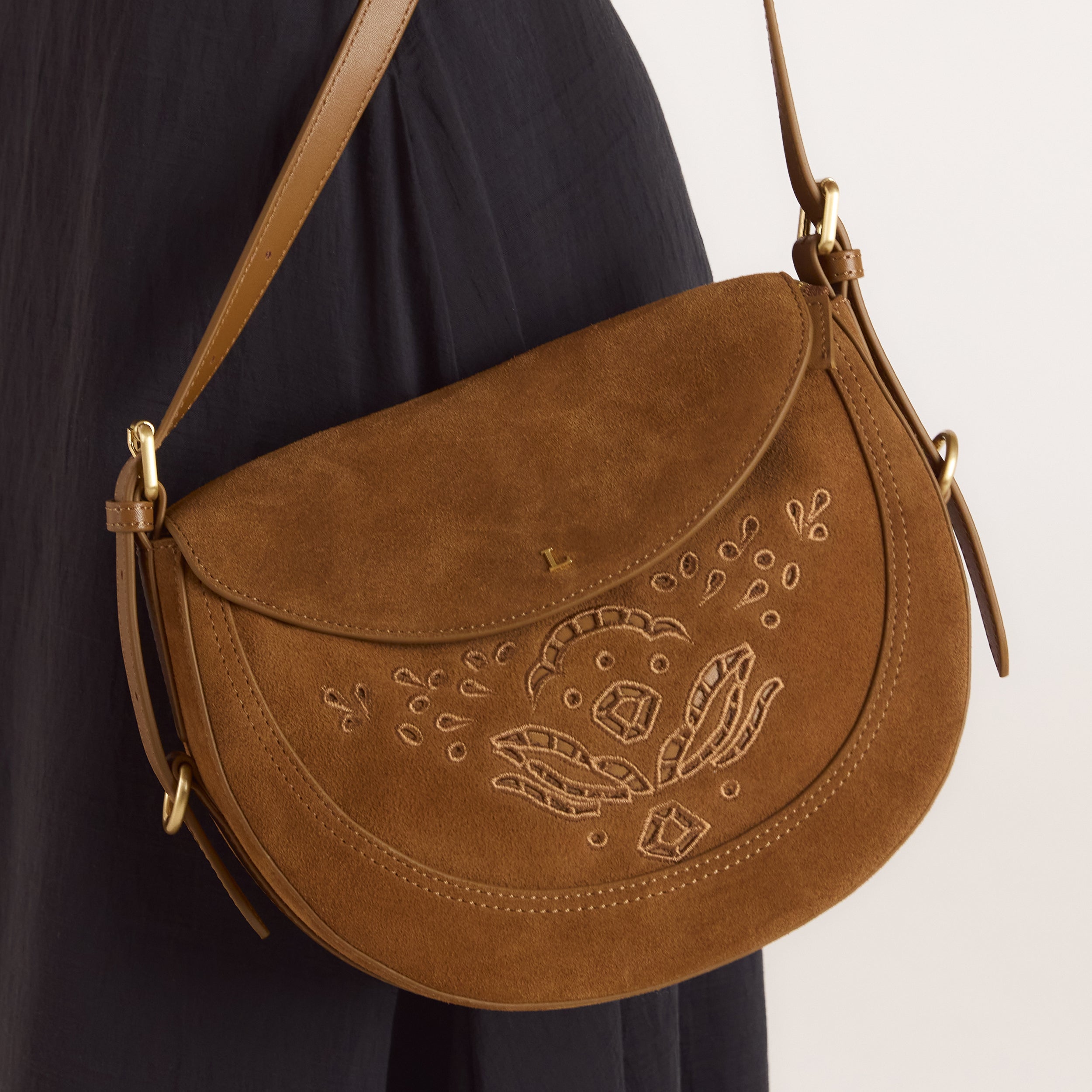 Talia Saddle Bag - Brown