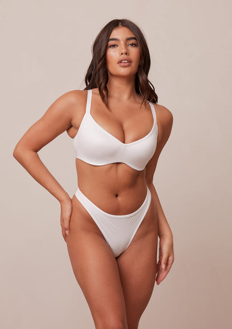 Lounge bra microfiber without clasp racerback white - Mix & Relax Lounge