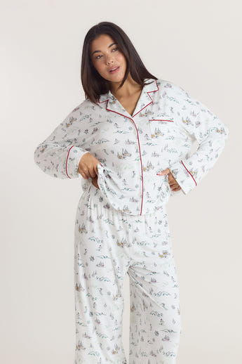 Alpine Dreams Pyjama Shirt - Ski Print alternate