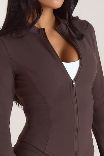 ContourSoft™ Cinch Zip-Up Jacket - Dark Chocolate alternate