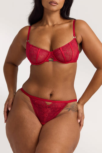 Flirt Balcony Bra - Maroon