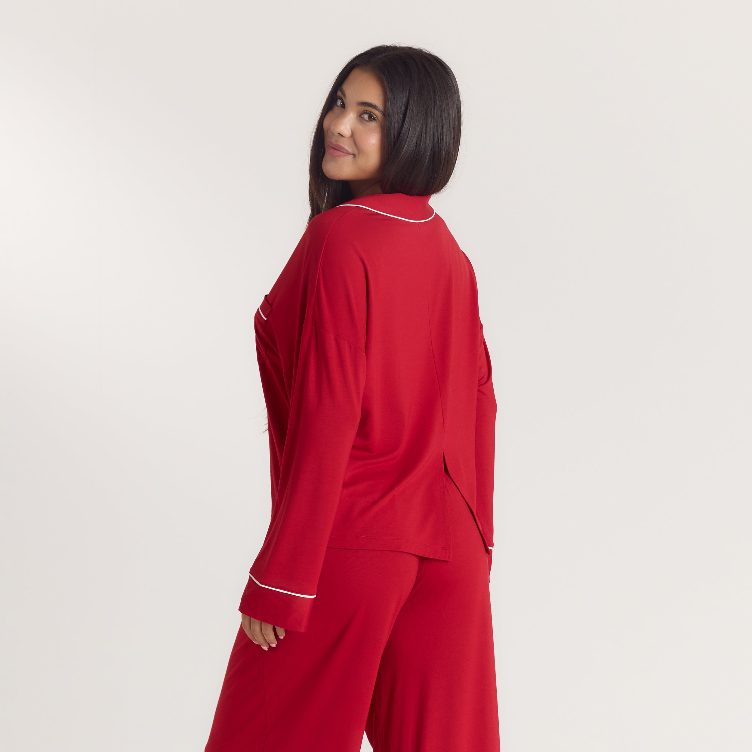 Alpine Dreams Pyjama Shirt - Red alternate