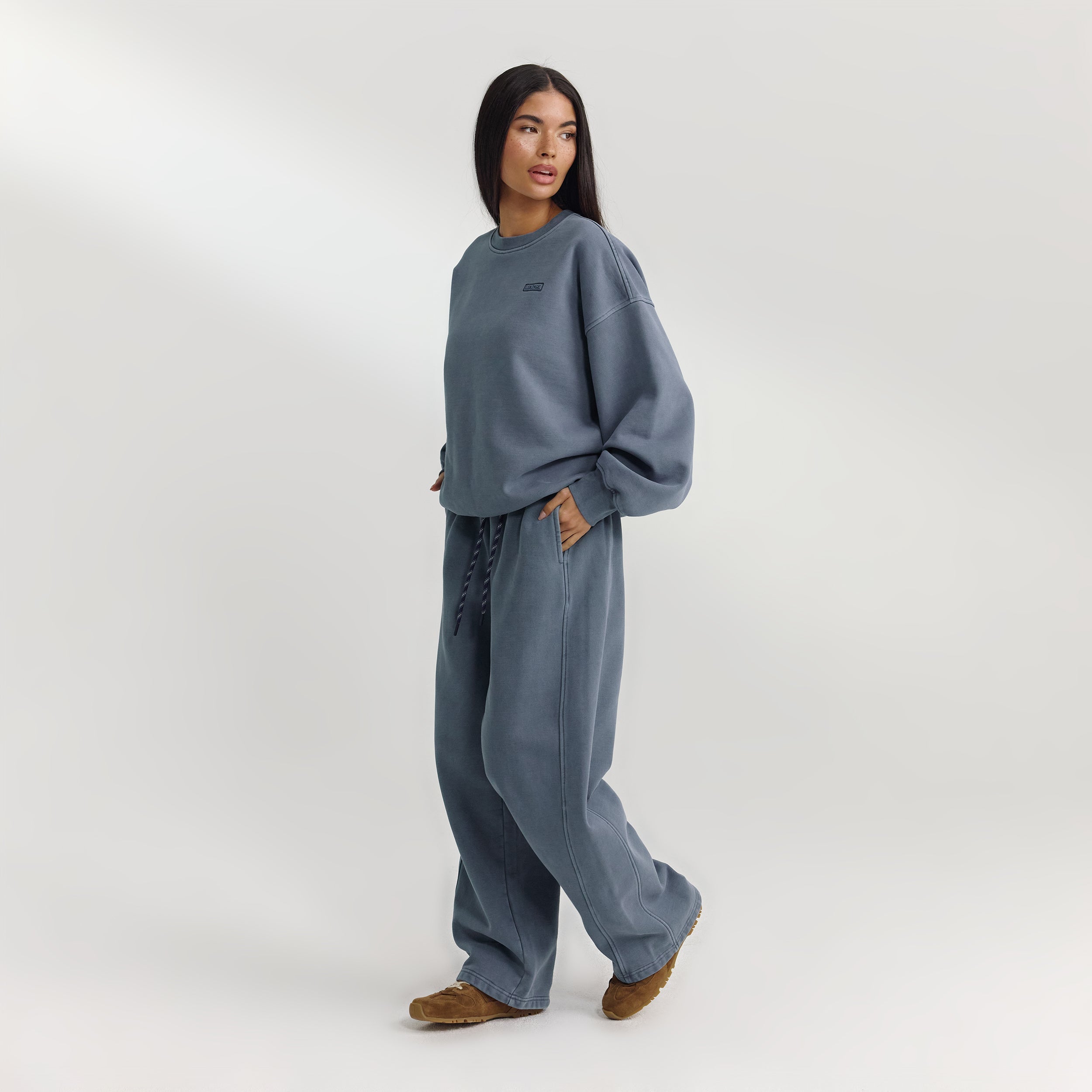 Oversized Jumper | Oversized Jumper - Washed Blue