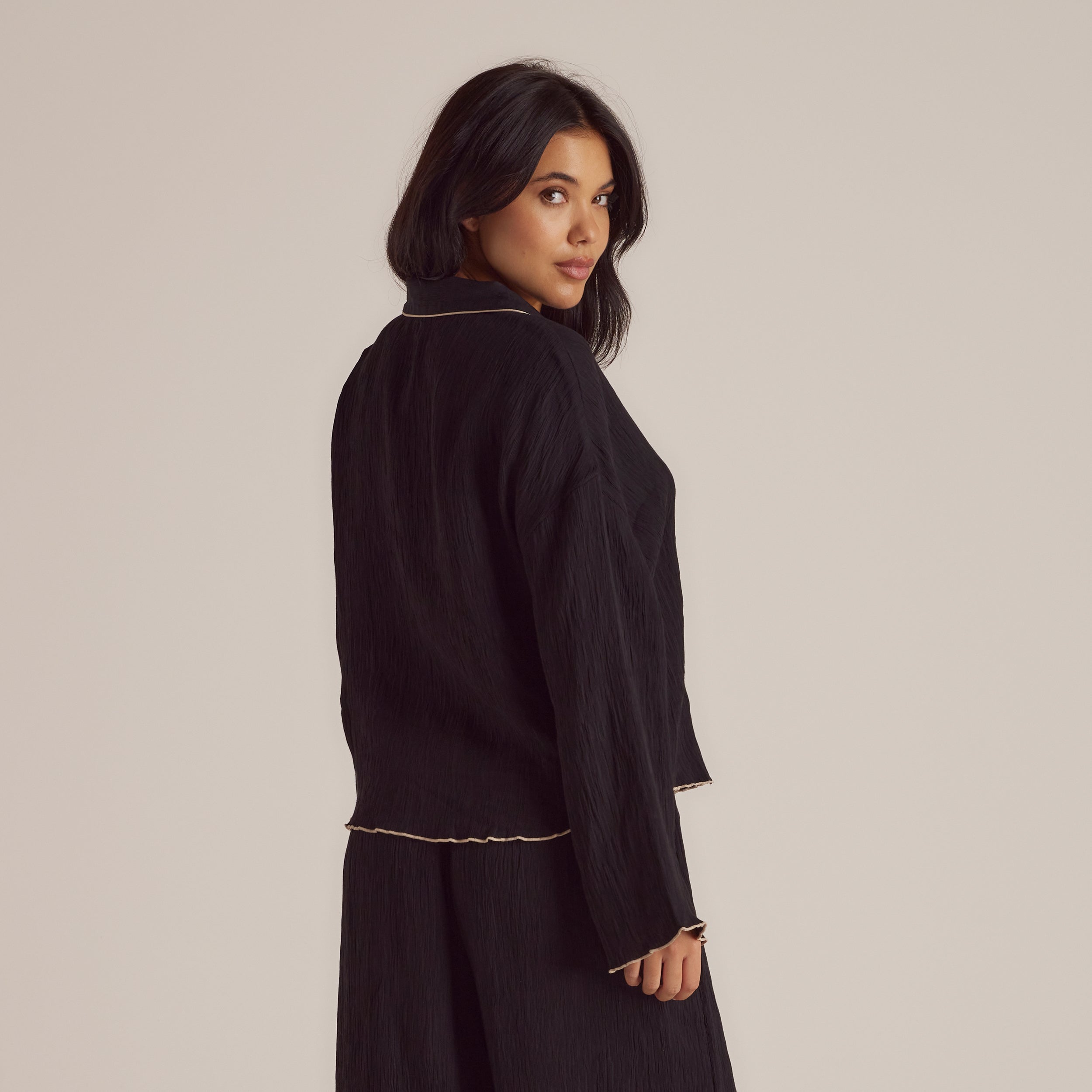 Crinkle Pyjama Shirt | Imaani, S