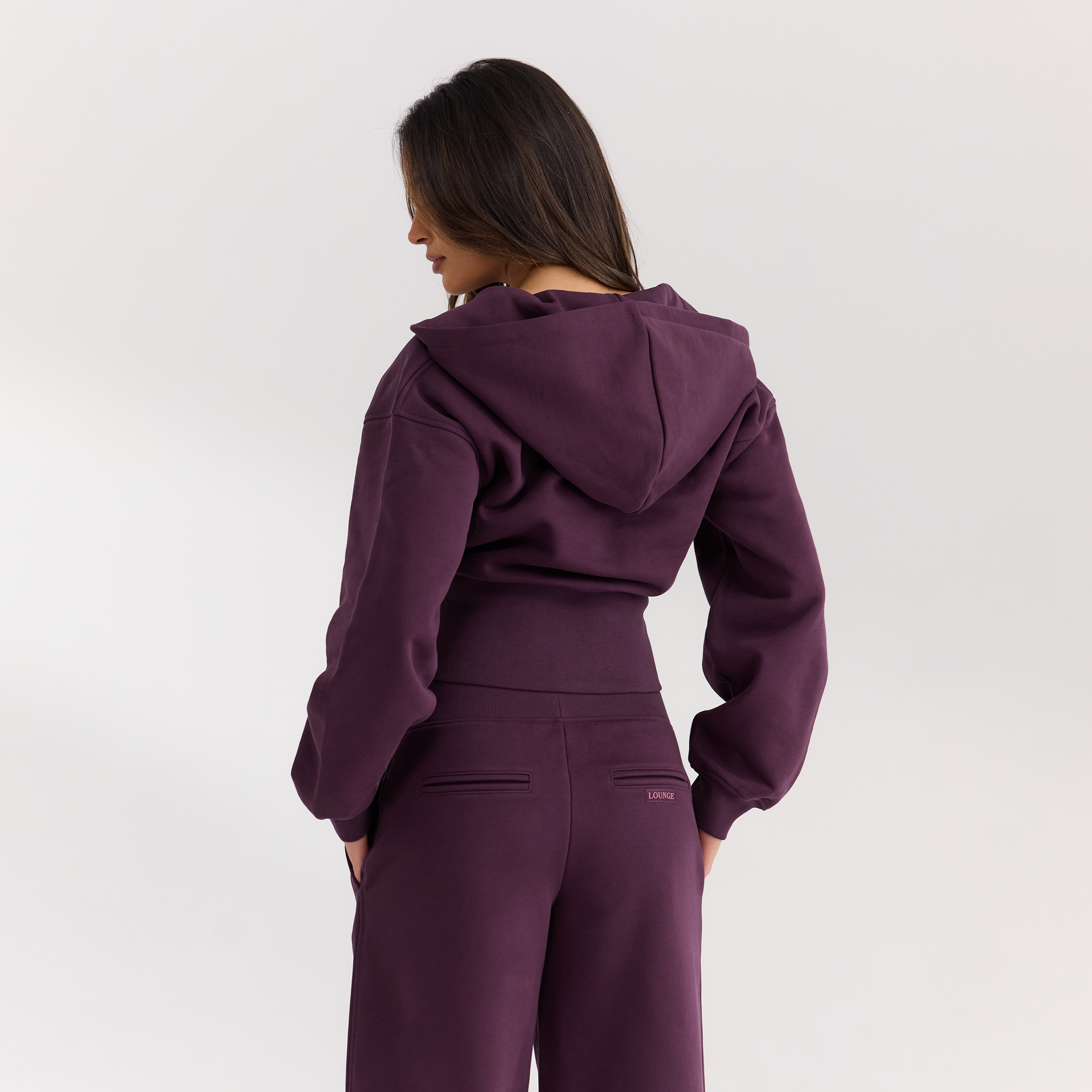 Fitted-Waist Zip-Up Hoodie | Fitted-Waist Zip-Up Hoodie - Cherry Lacquer