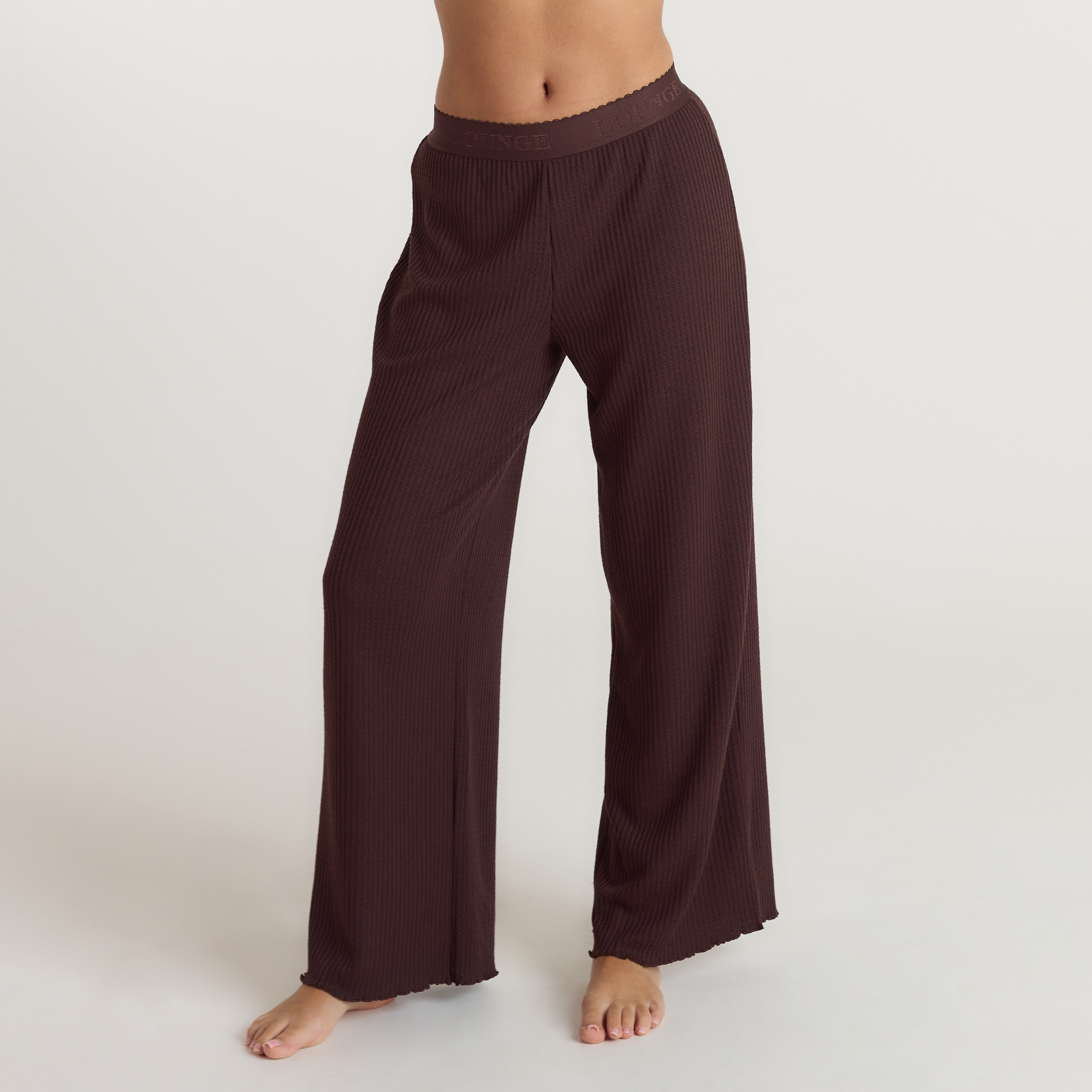 Soft Waffle Pyjama Bottoms | Soft Waffle Pyjama Bottoms - Dark Chocolate