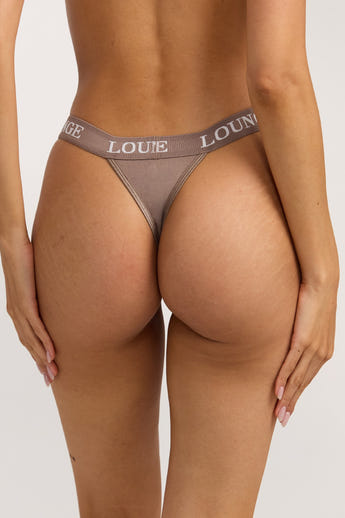 Bamboo Triangle Thong - Coffee alternate