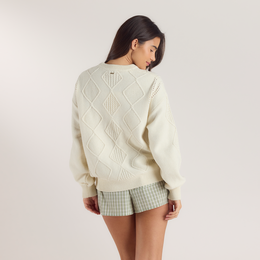 Cable-Knit Jumper - Cream alternate