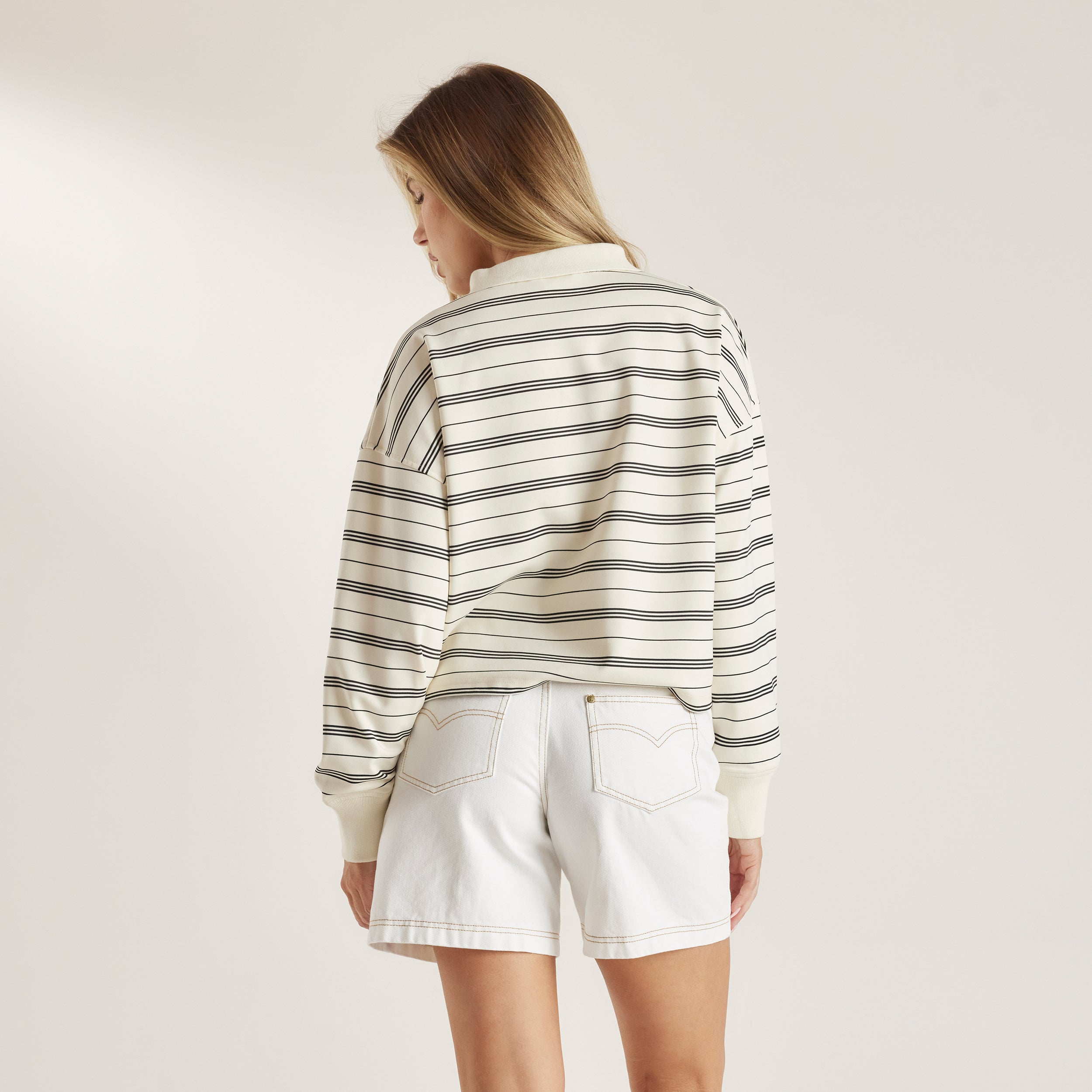 Striped Rugby Shirt | Striped Rugby Shirt - Cream