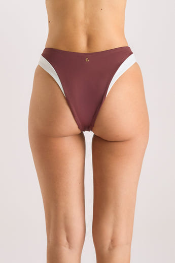 Monaco High-Leg Brazilian Bikini Briefs - Plum