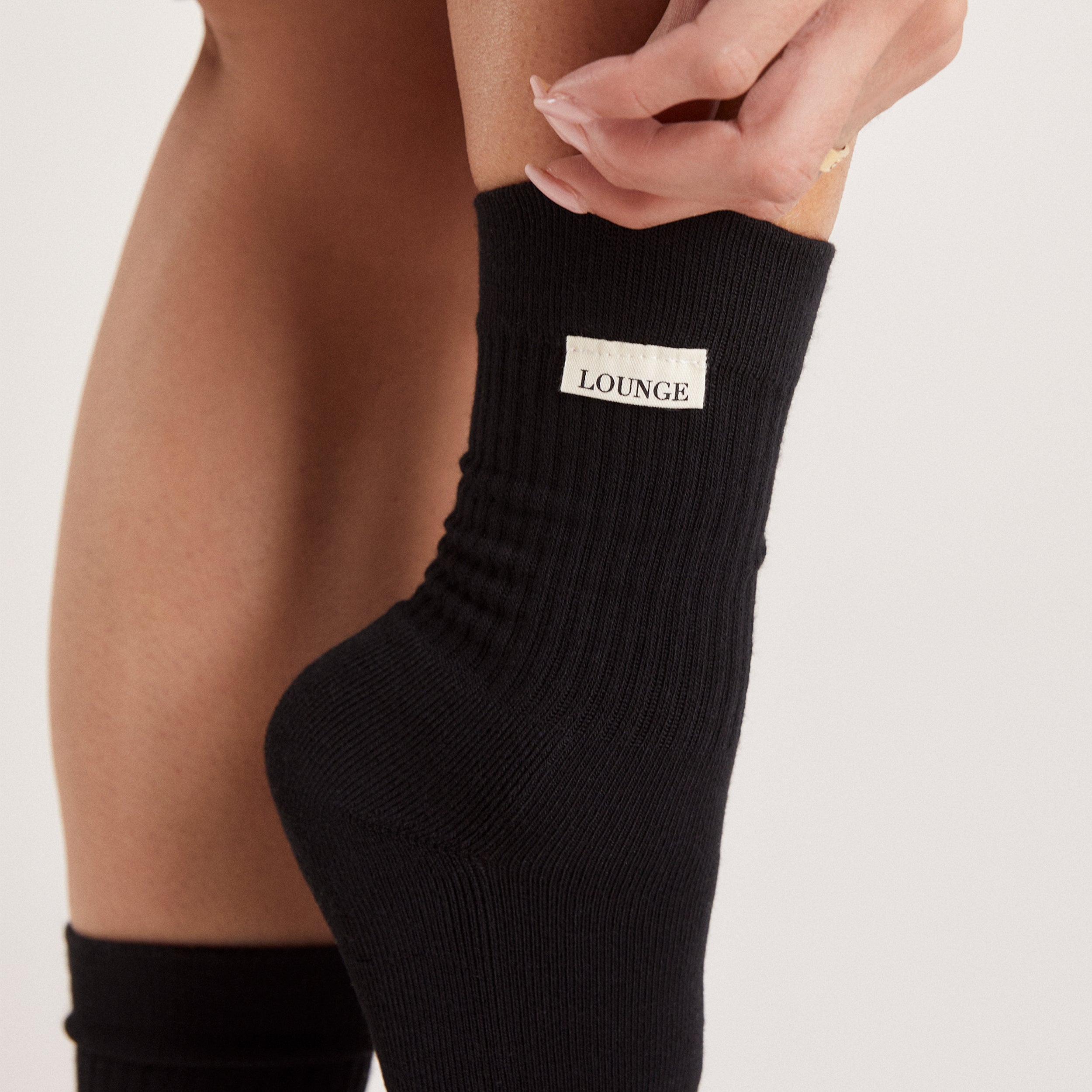 Logo Crew Socks (2 Pack) | Logo Crew Socks (2 Pack) - Black