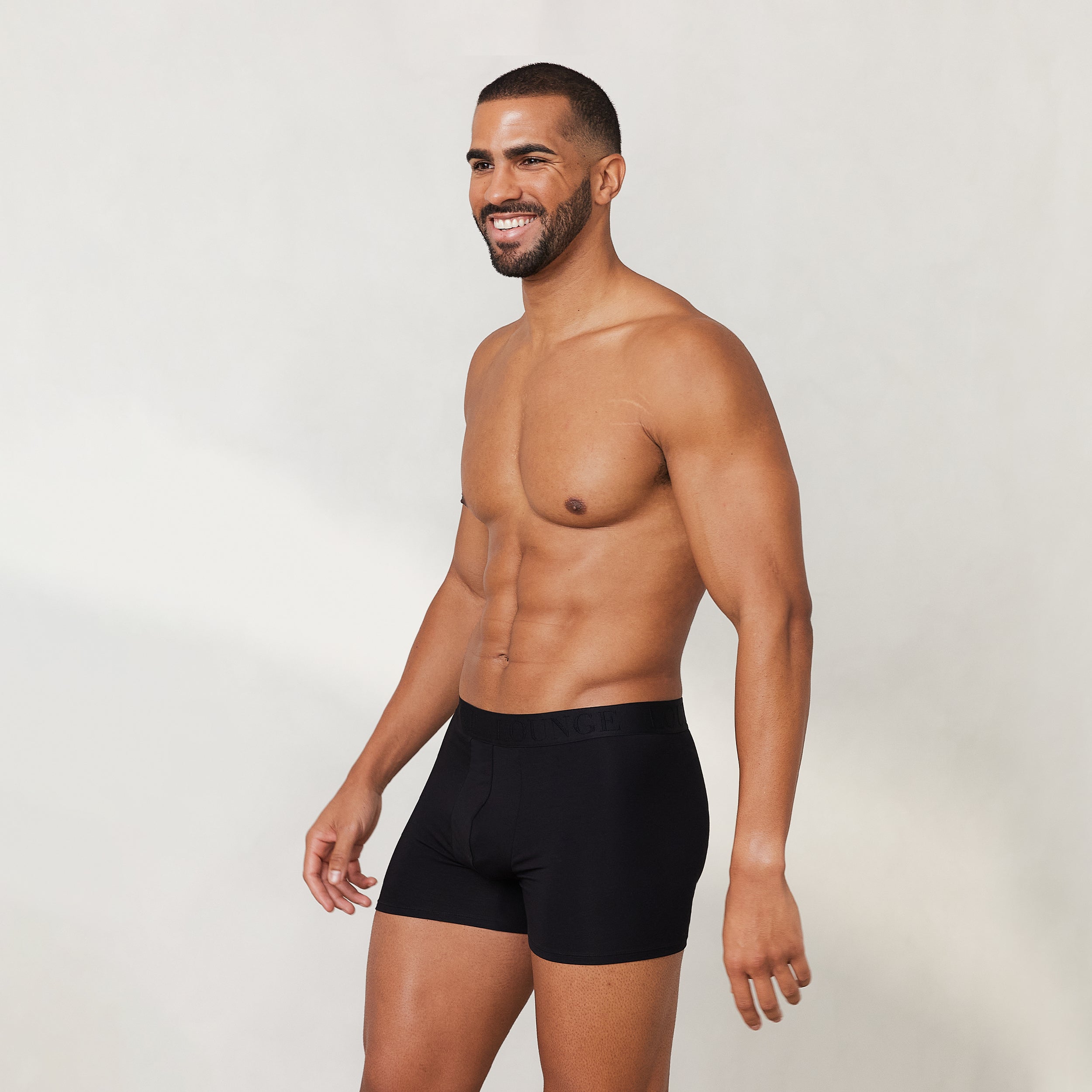 Men s Luxe Boxers 3 Pack Black Lounge Underwear