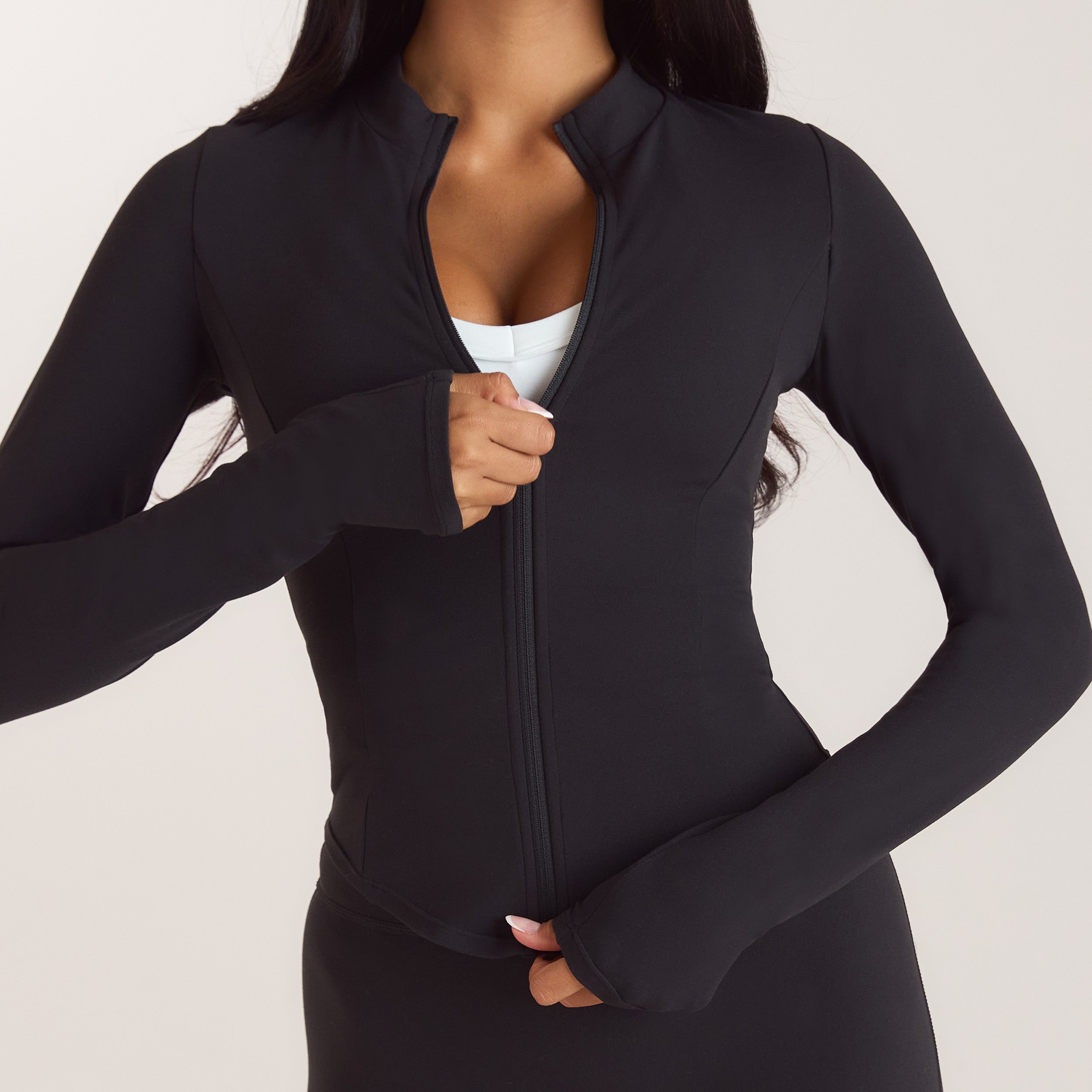 ContourSoft™ Cinch Zip-Up Jacket | ContourSoft™ Cinch Zip-Up Jacket - Black