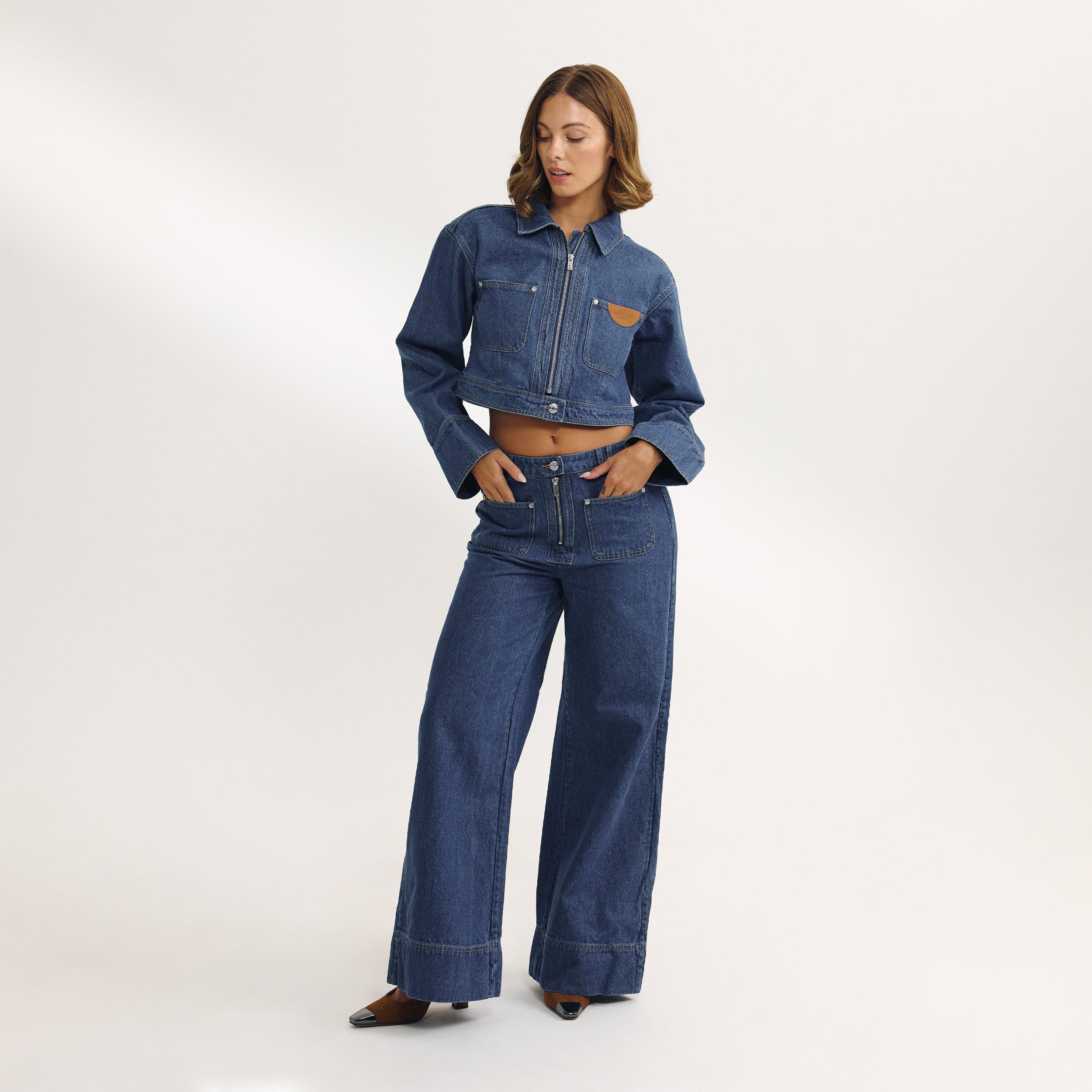 High-Waisted Wide-Leg Jeans | High-Waisted Wide-Leg Jeans - Blue