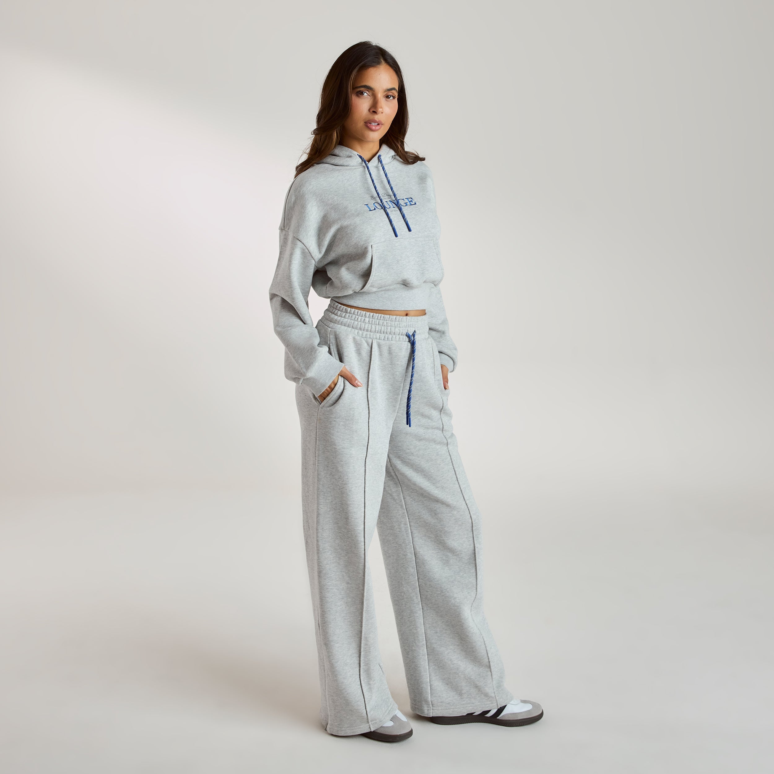 Wide-Leg Joggers | Wide-Leg Joggers - Grey Marl