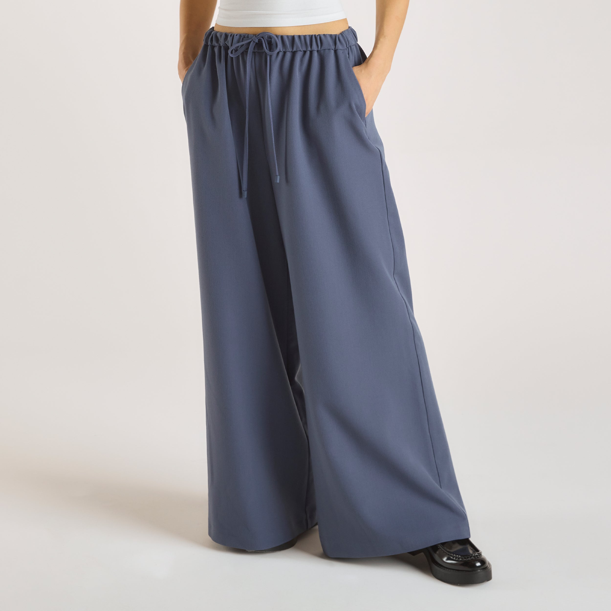 Relaxed-Fit Tailored Trousers  | Relaxed-Fit Tailored Trousers - Blue