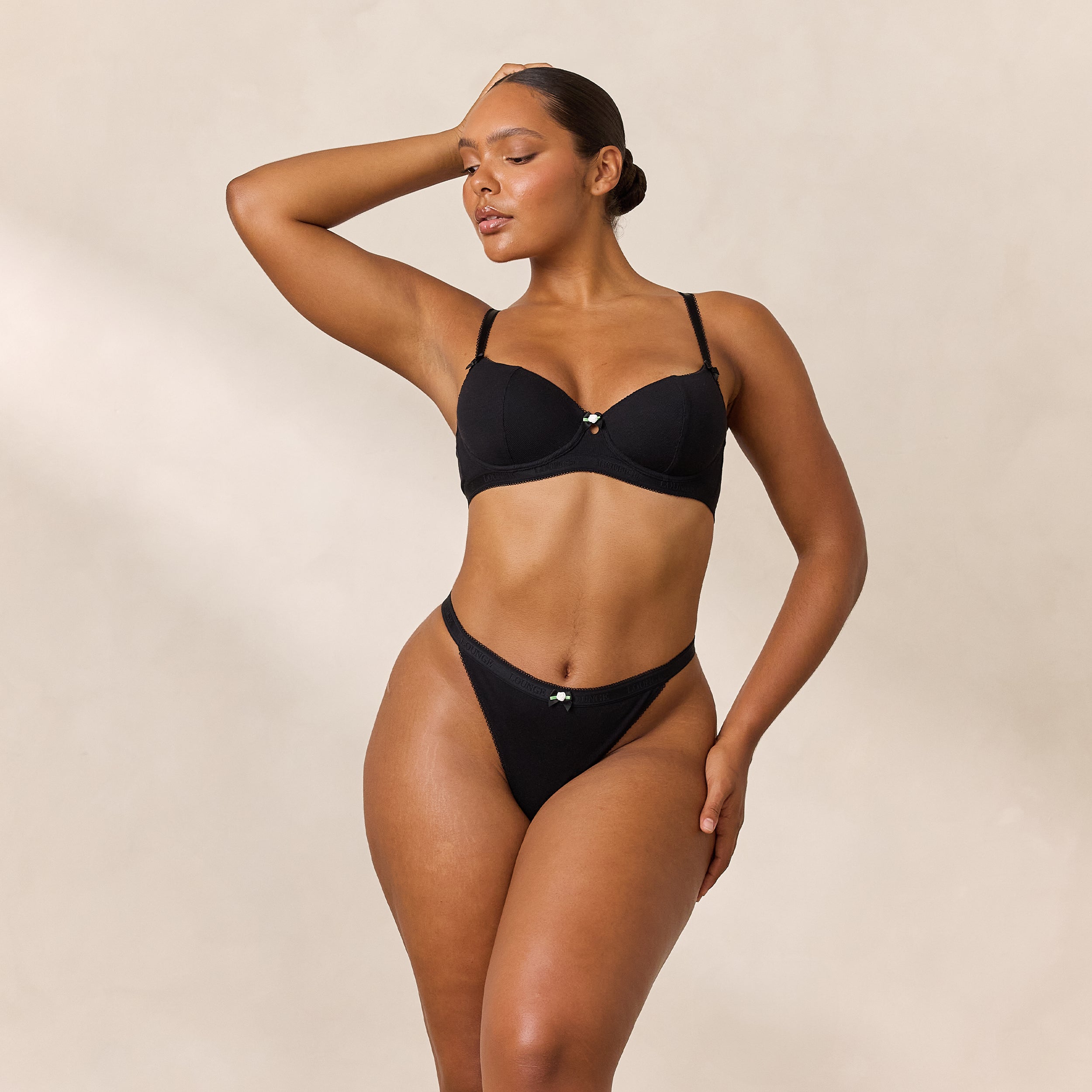 Rosebud Ribbed Balcony Bra  | Amber, 36D/L