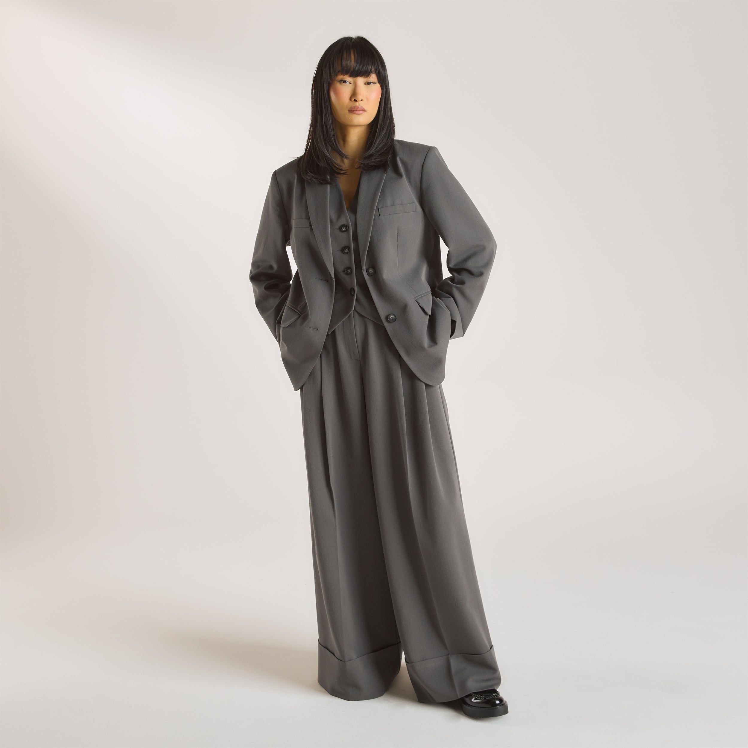 Oversized Blazer  | Oversized Blazer - Charcoal