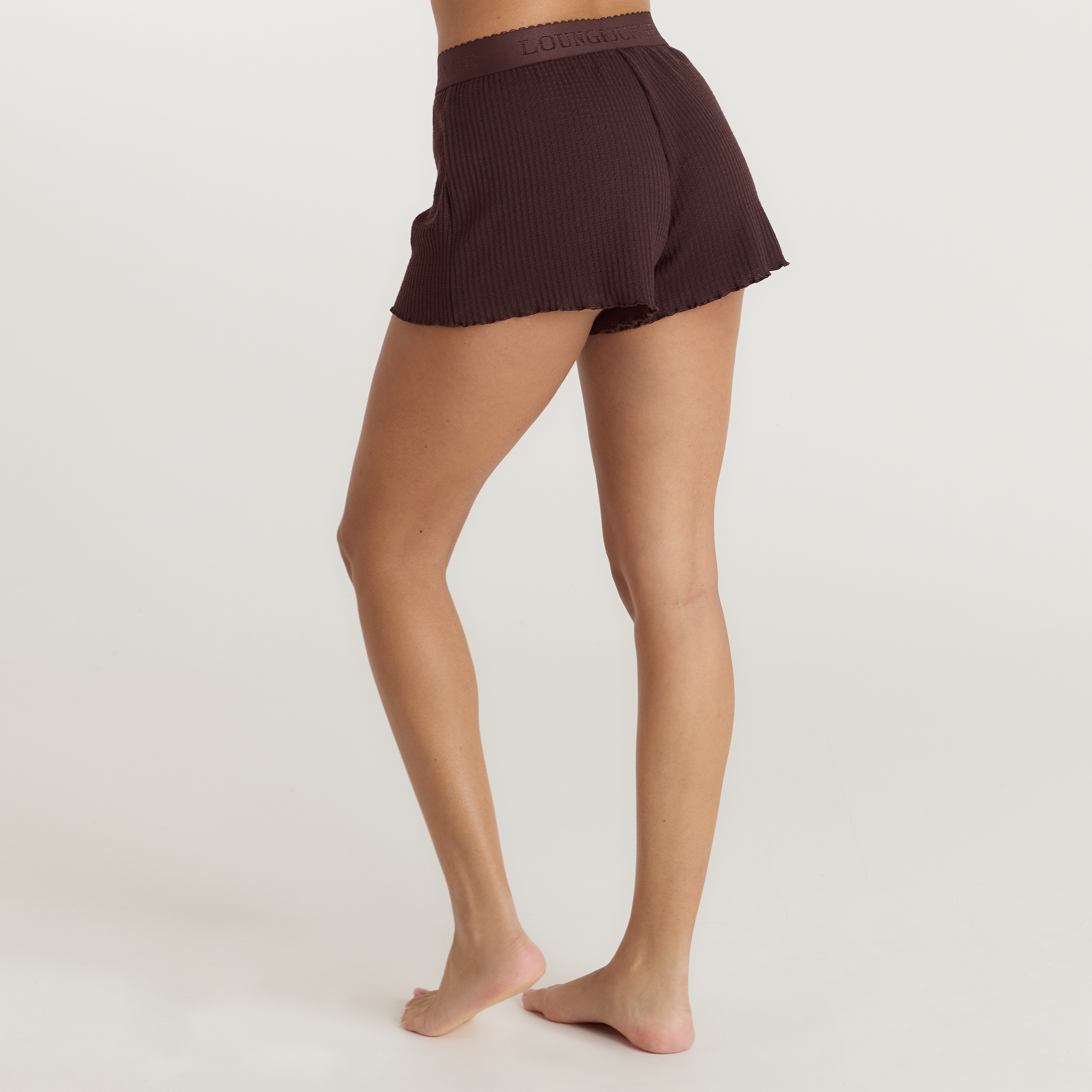 Soft Waffle Pyjama Shorts | Soft Waffle Pyjama Shorts - Dark Chocolate