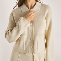 Knitted Oversized Shirt - Cream