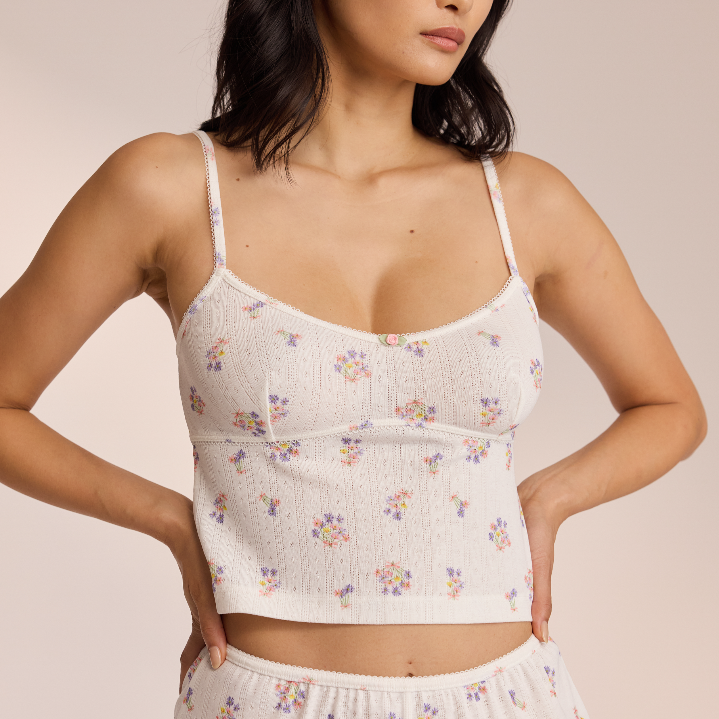 Pointelle Cami Pyjama Top  | Miki, S