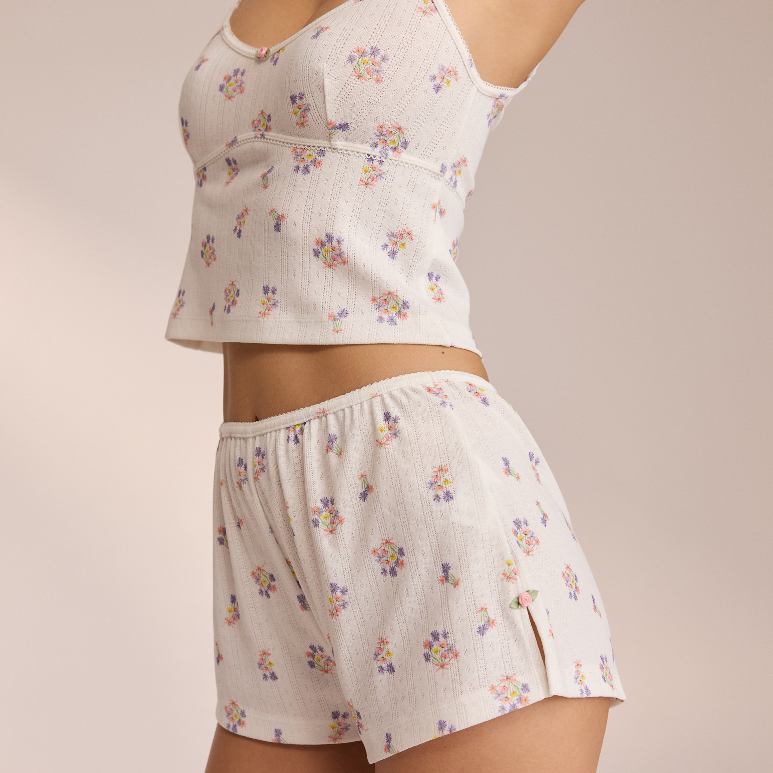 Pointelle Pyjama Shorts  | Miki, S