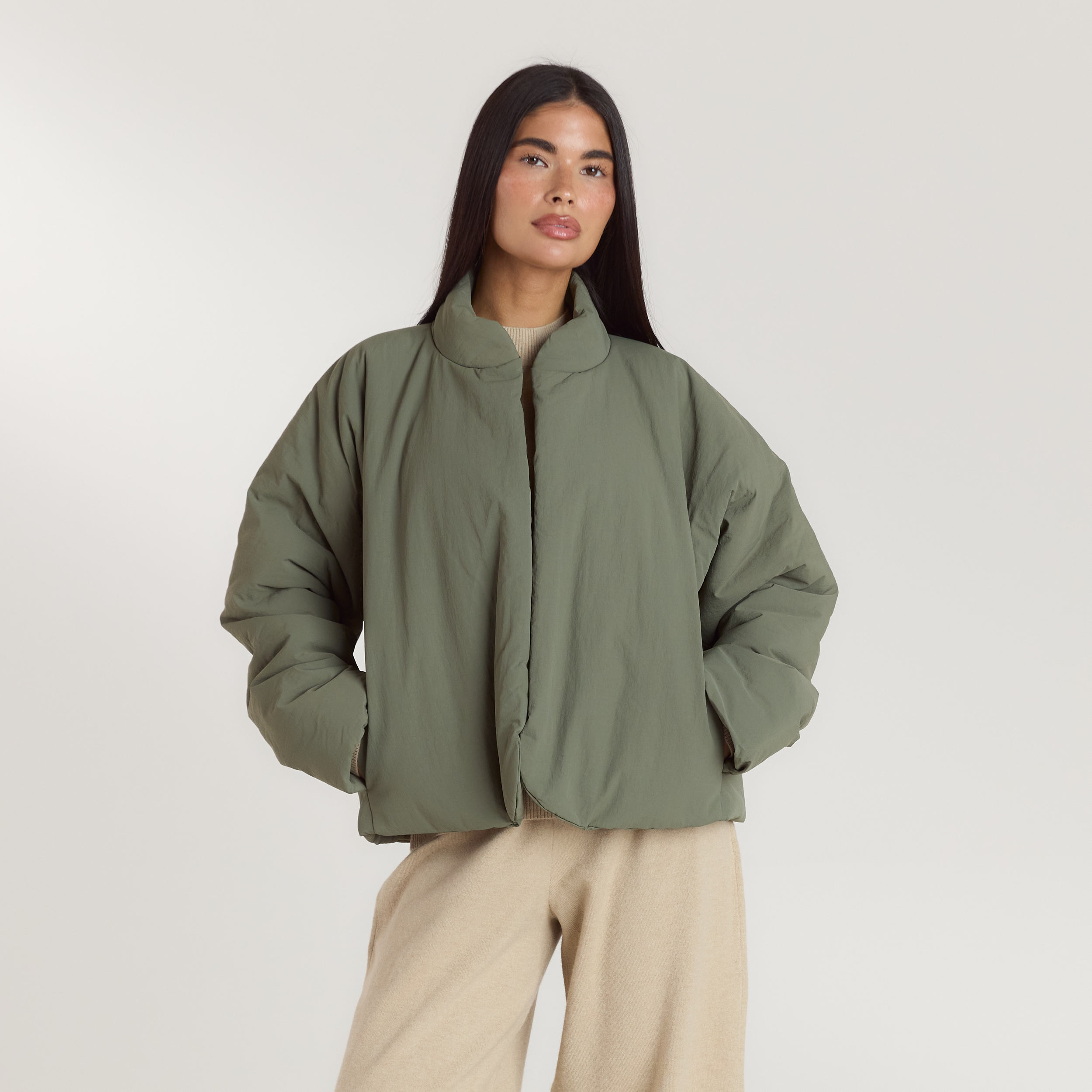 Cocoon Puffer Coat | Cocoon Puffer Coat - Sage
