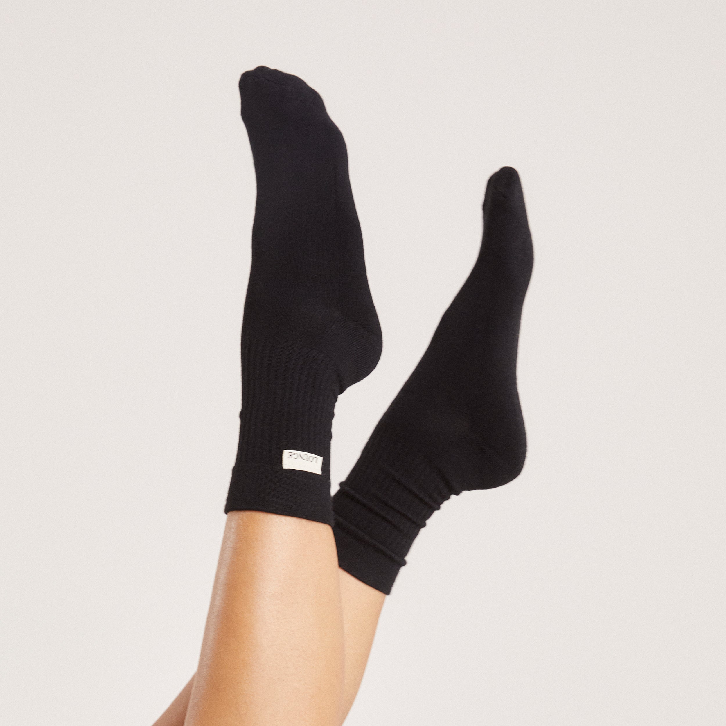 Logo Crew Socks (2 Pack) | Logo Crew Socks (2 Pack) - Black