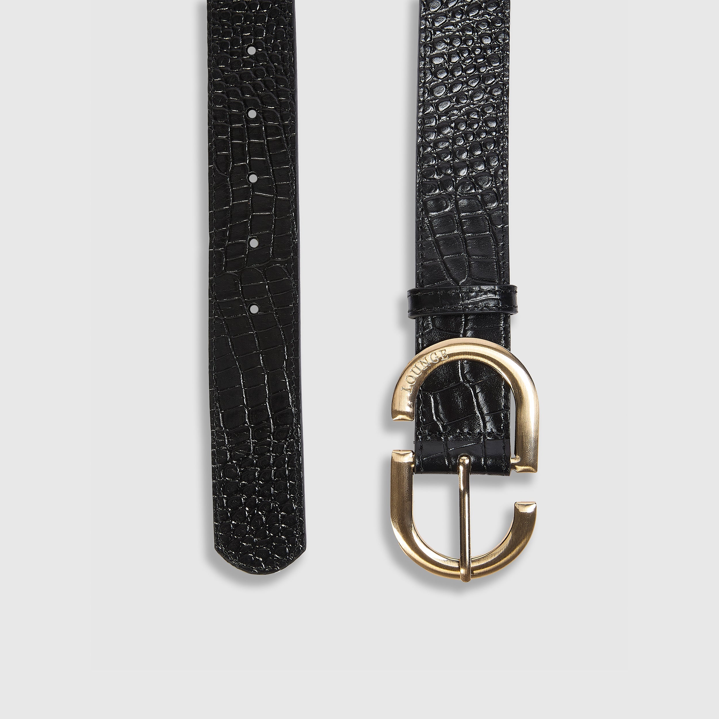 Curved Buckle Belt | Curved Buckle Belt - Black