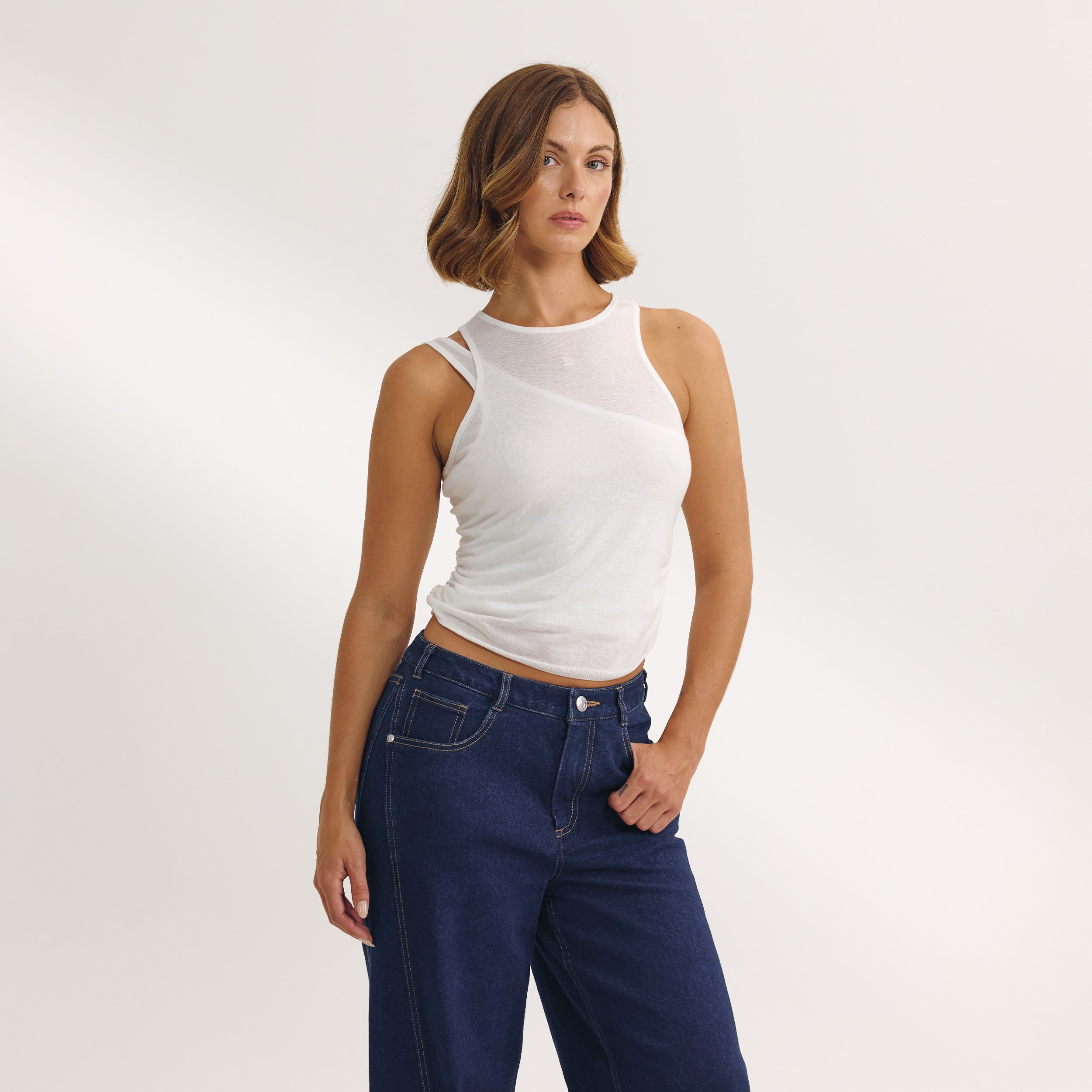 Layered Tank Top | Layered Tank Top - White