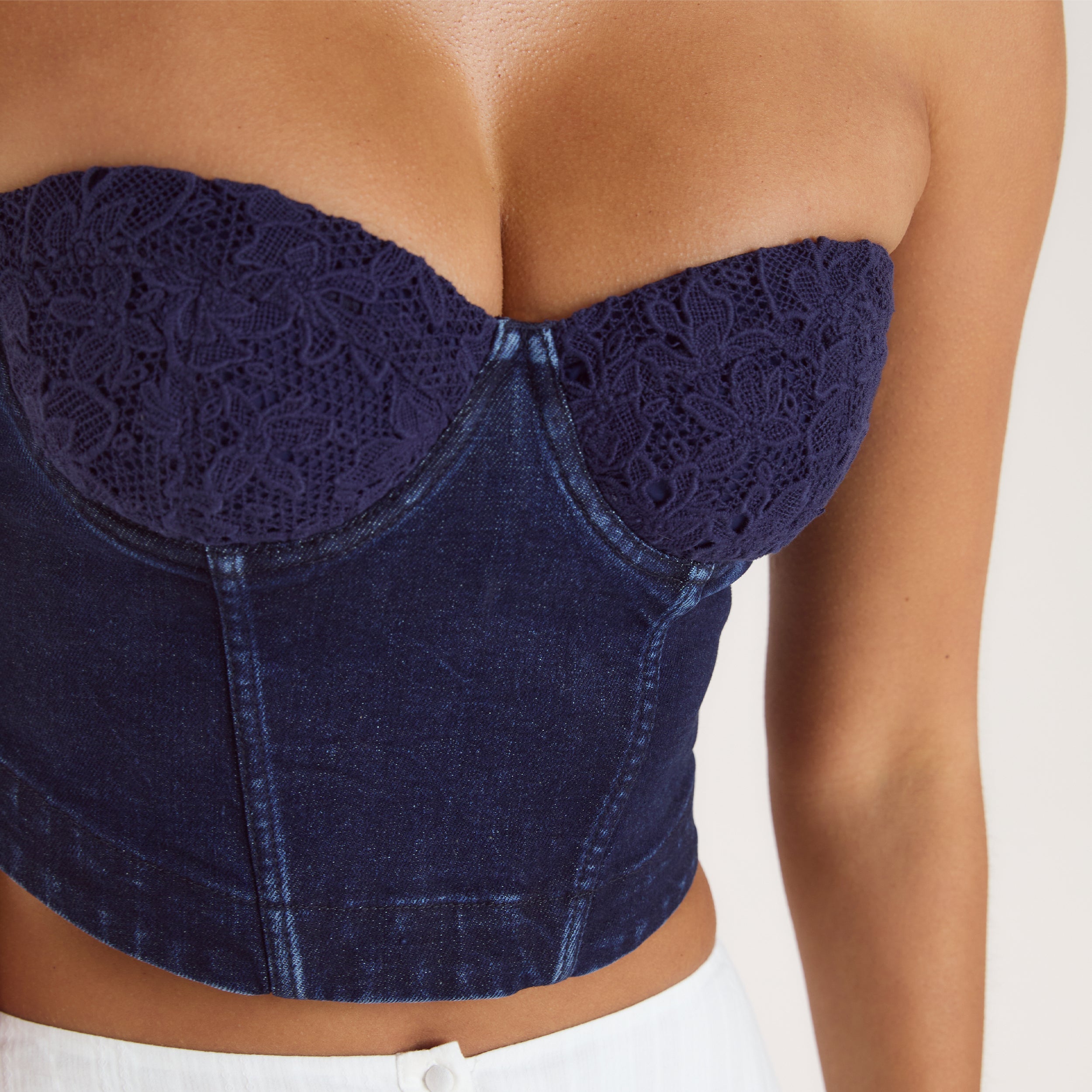 Denim Corset Top | Denim Corset Top - Indigo