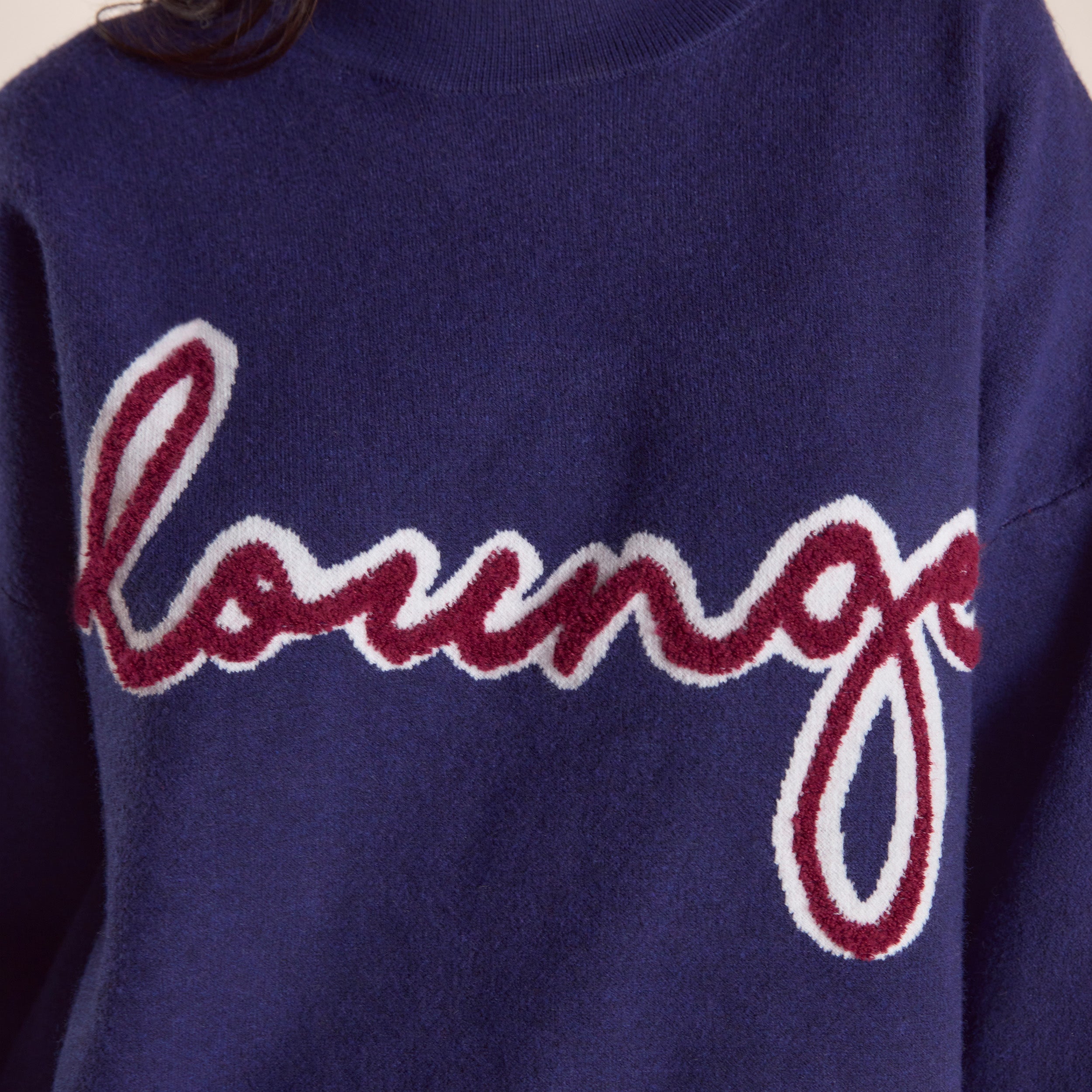 Logo Knitted Crew Neck Jumper | Logo Knitted Crew Neck Jumper - Navy