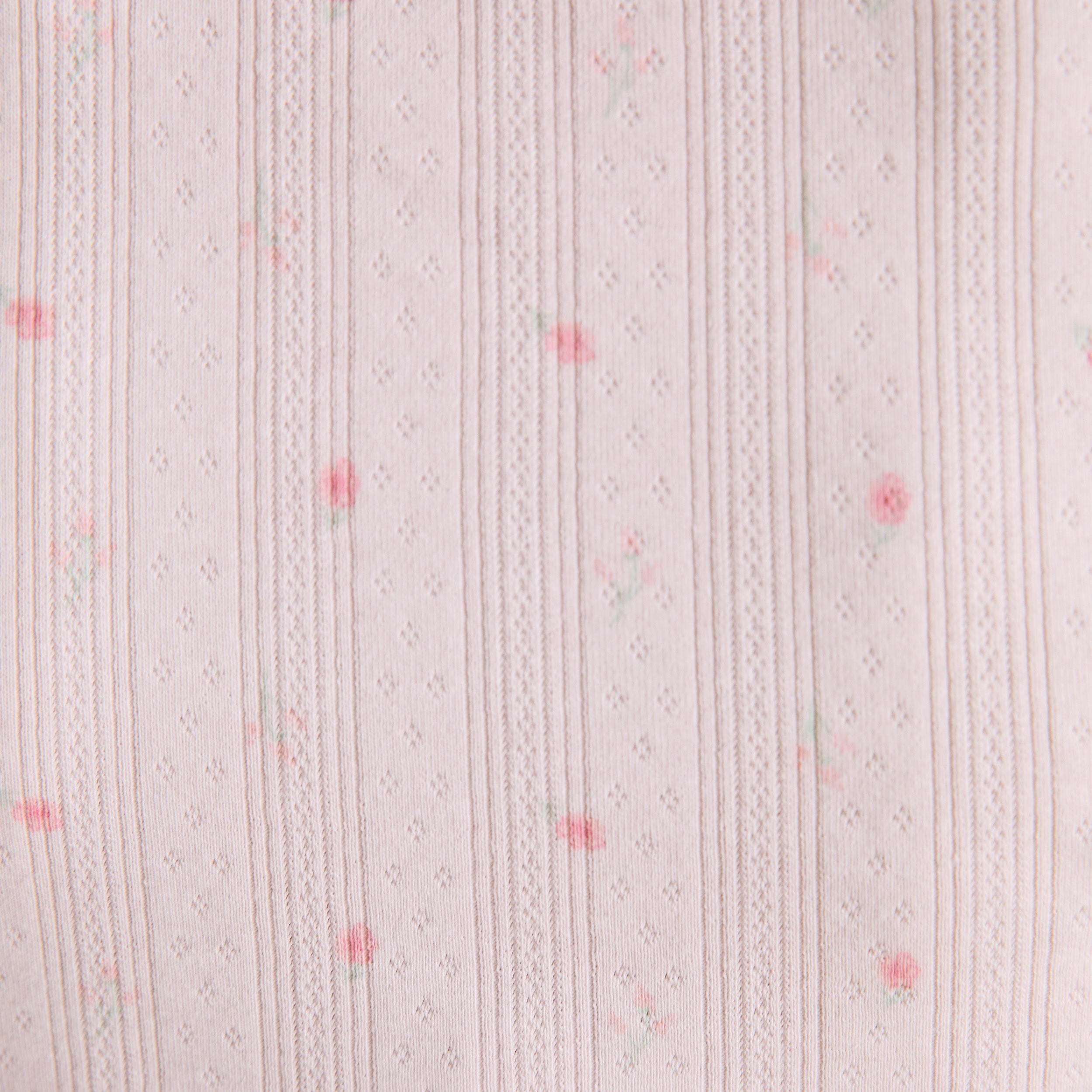 Pointelle Pyjama Top | Pointelle Pyjama Top - Pink Floral