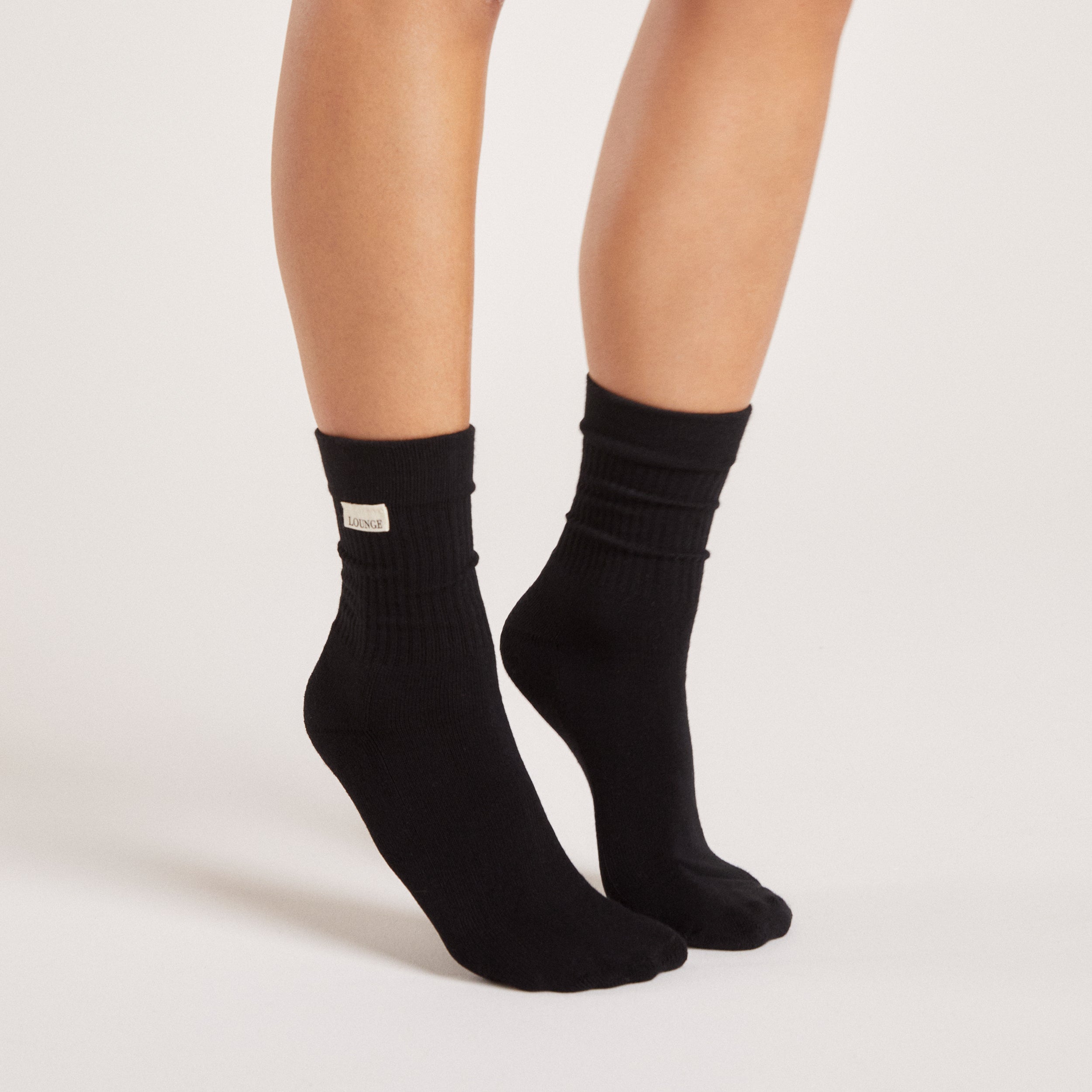 Logo Crew Socks (2 Pack) | Logo Crew Socks (2 Pack) - Black