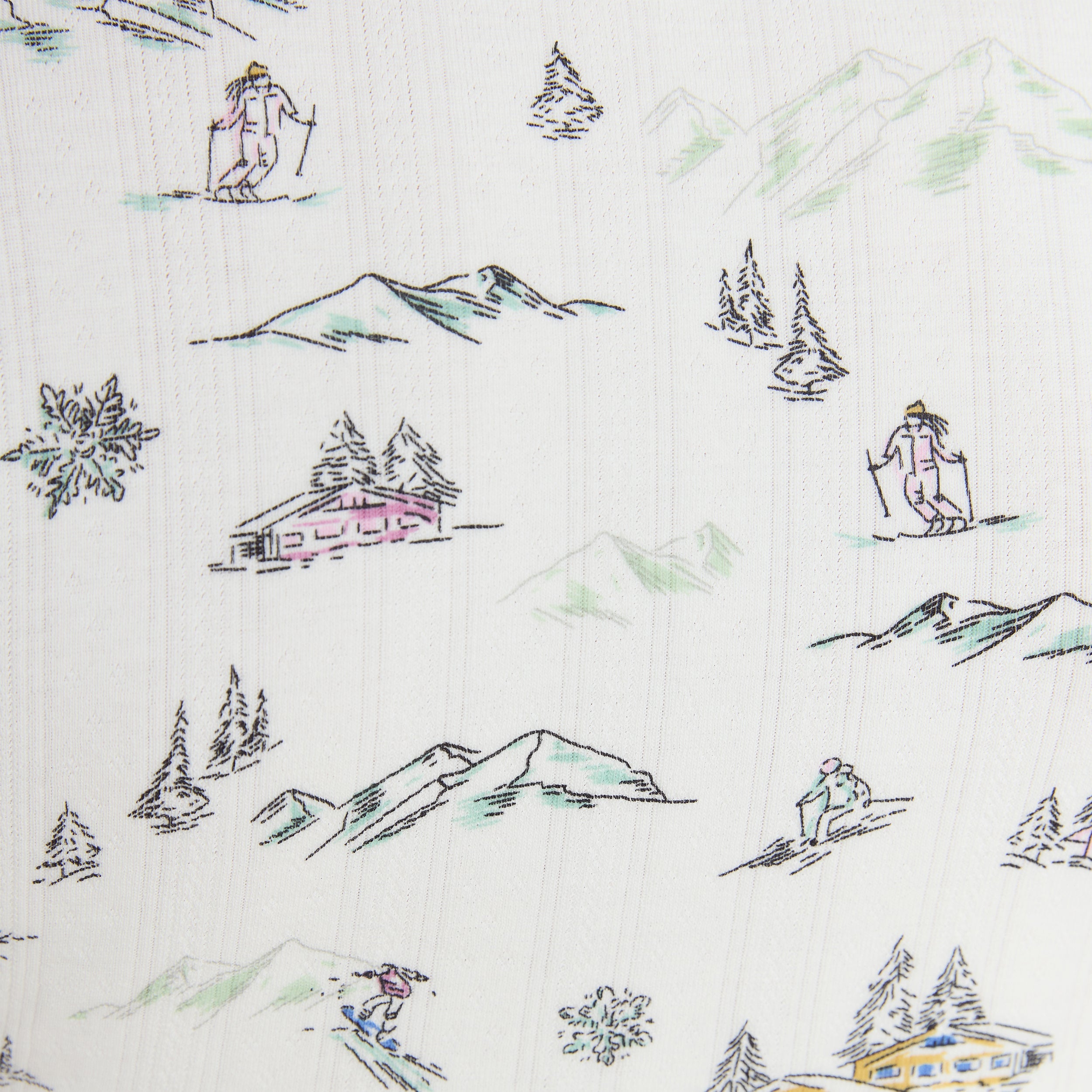 Alpine Dreams Pointelle Romper | Alpine Dreams Pointelle Romper - Ski Print