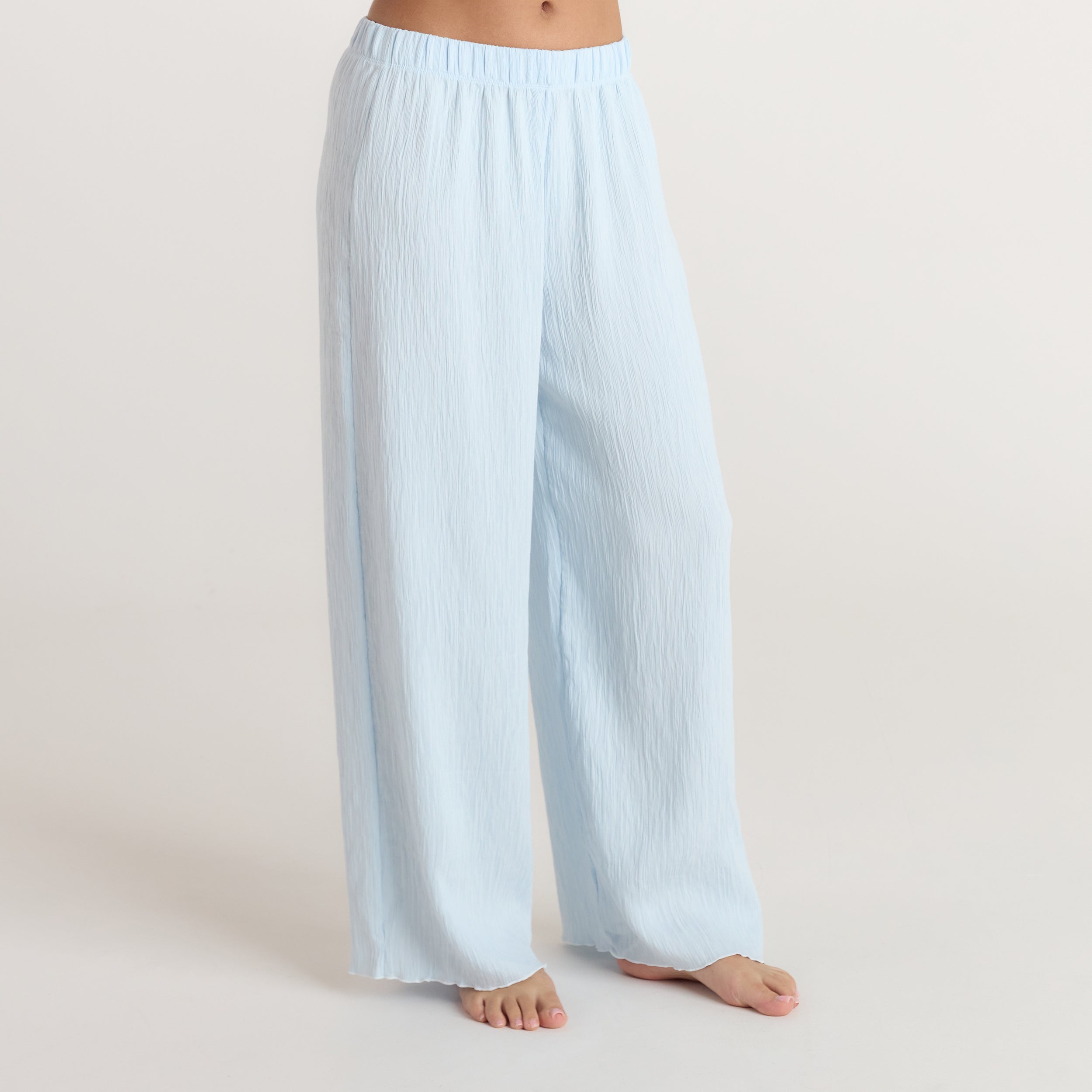 Crinkle Pyjama Bottoms | Crinkle Pyjama Bottoms - Blue