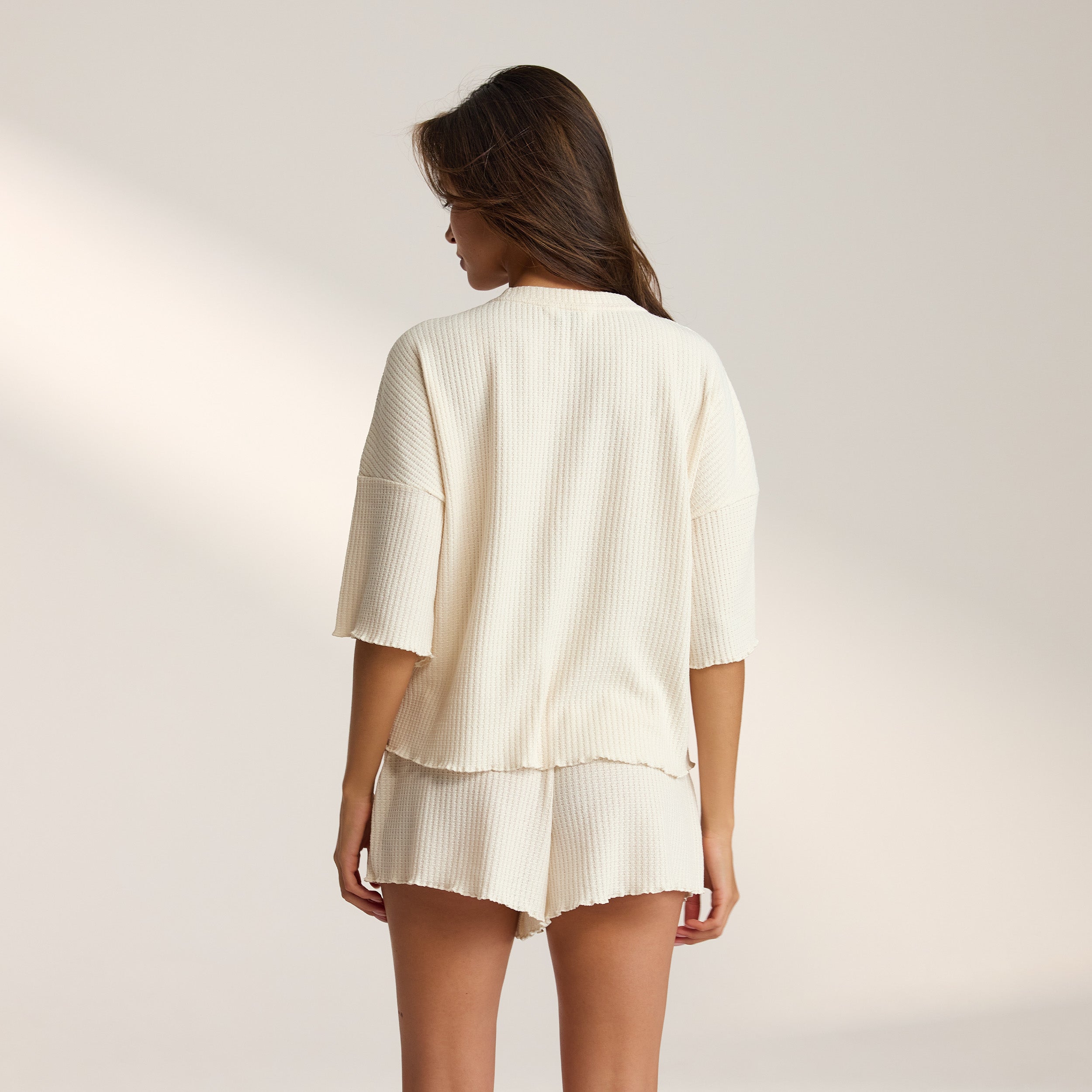 Soft Waffle Pyjama Top  | Leidy, XS