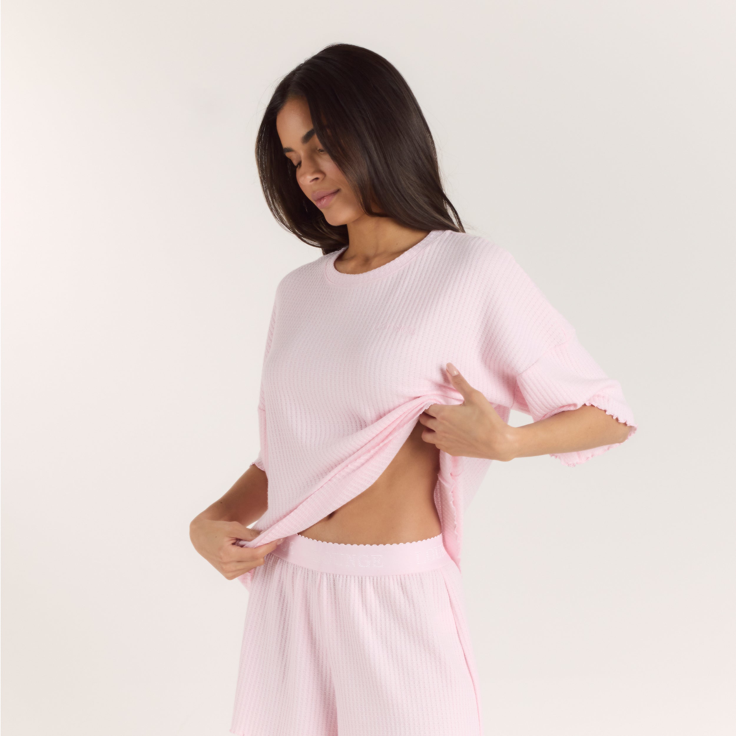 Soft Waffle Pyjama Top | Soft Waffle Pyjama Top - Pink
