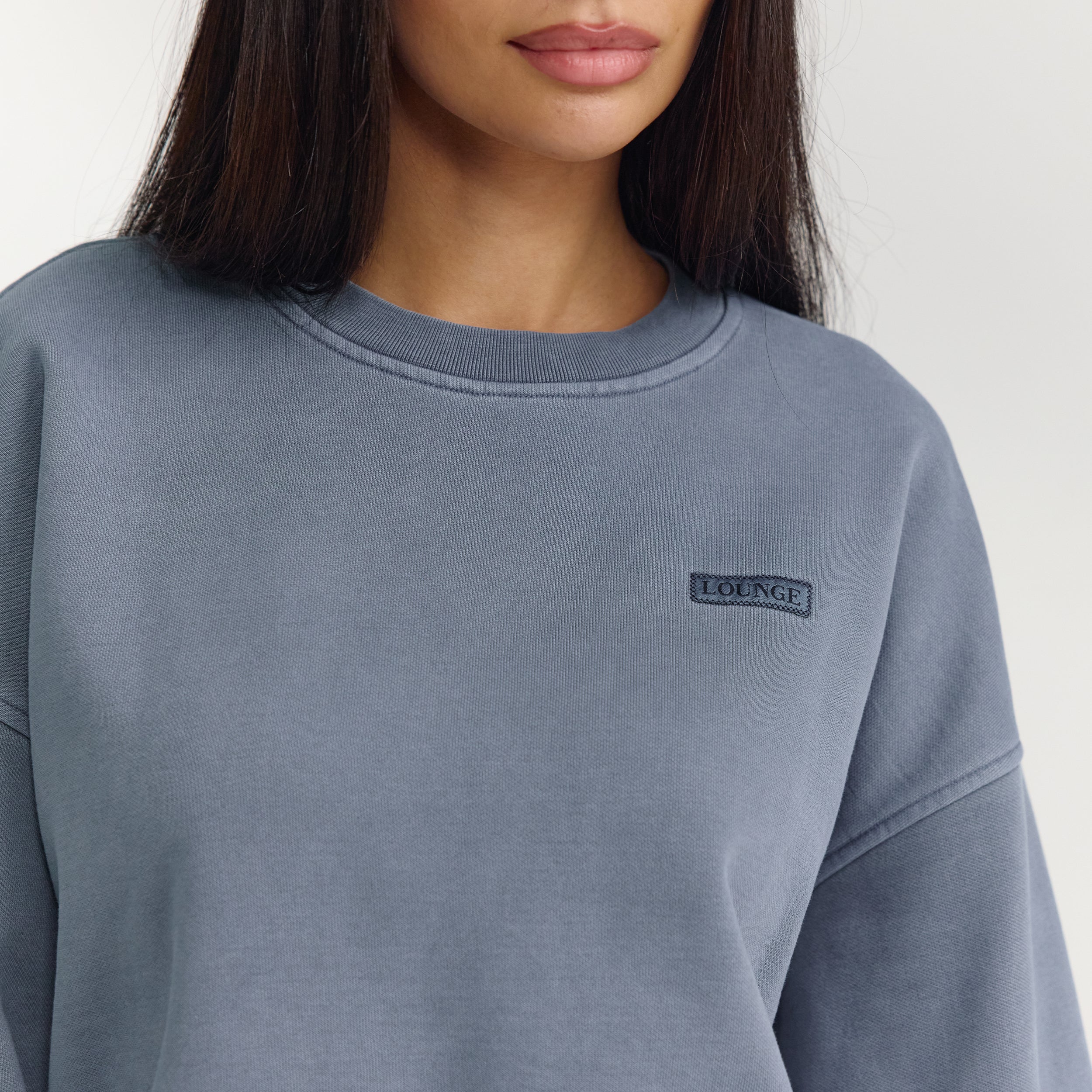 Oversized Jumper | Oversized Jumper - Washed Blue